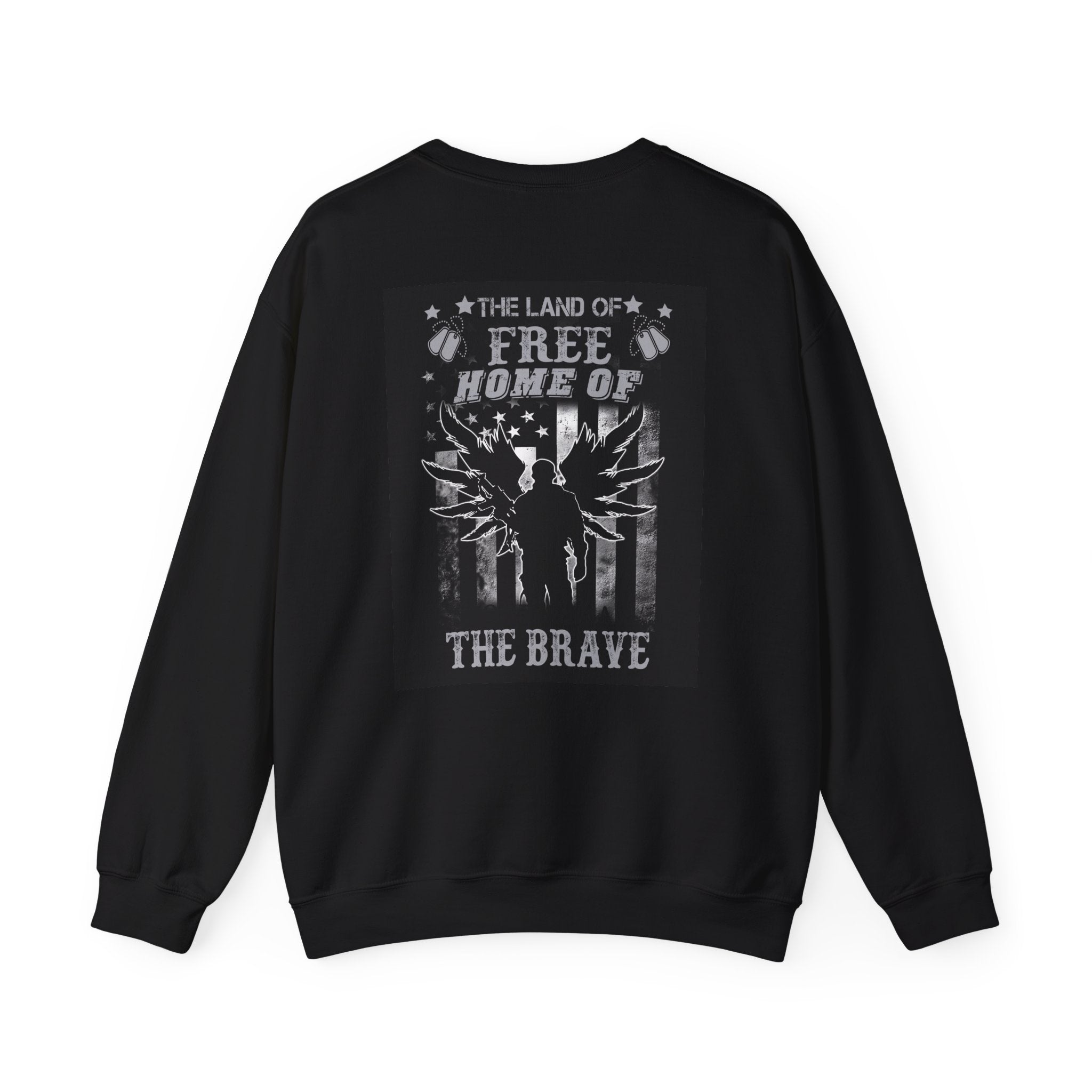 The Land of The Free (Printed Back) - Unisex Heavy Blend™ Crewneck Sweatshirt