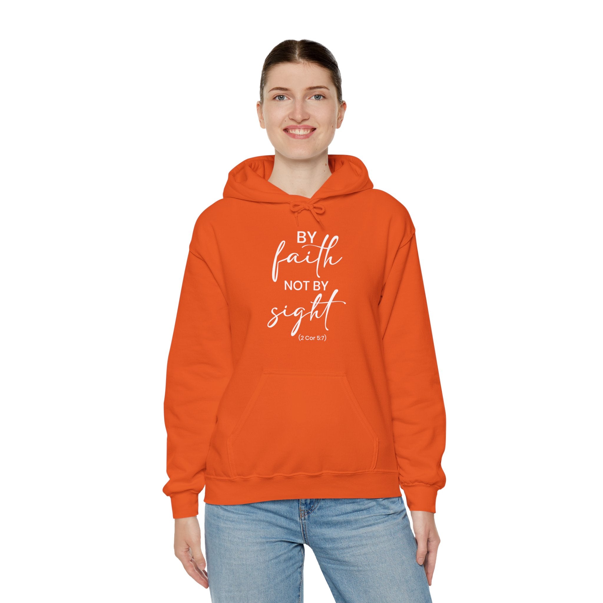 By Faith Not By Sight - Unisex Heavy Blend™ Hooded Sweatshirt (Printed Front & Back)