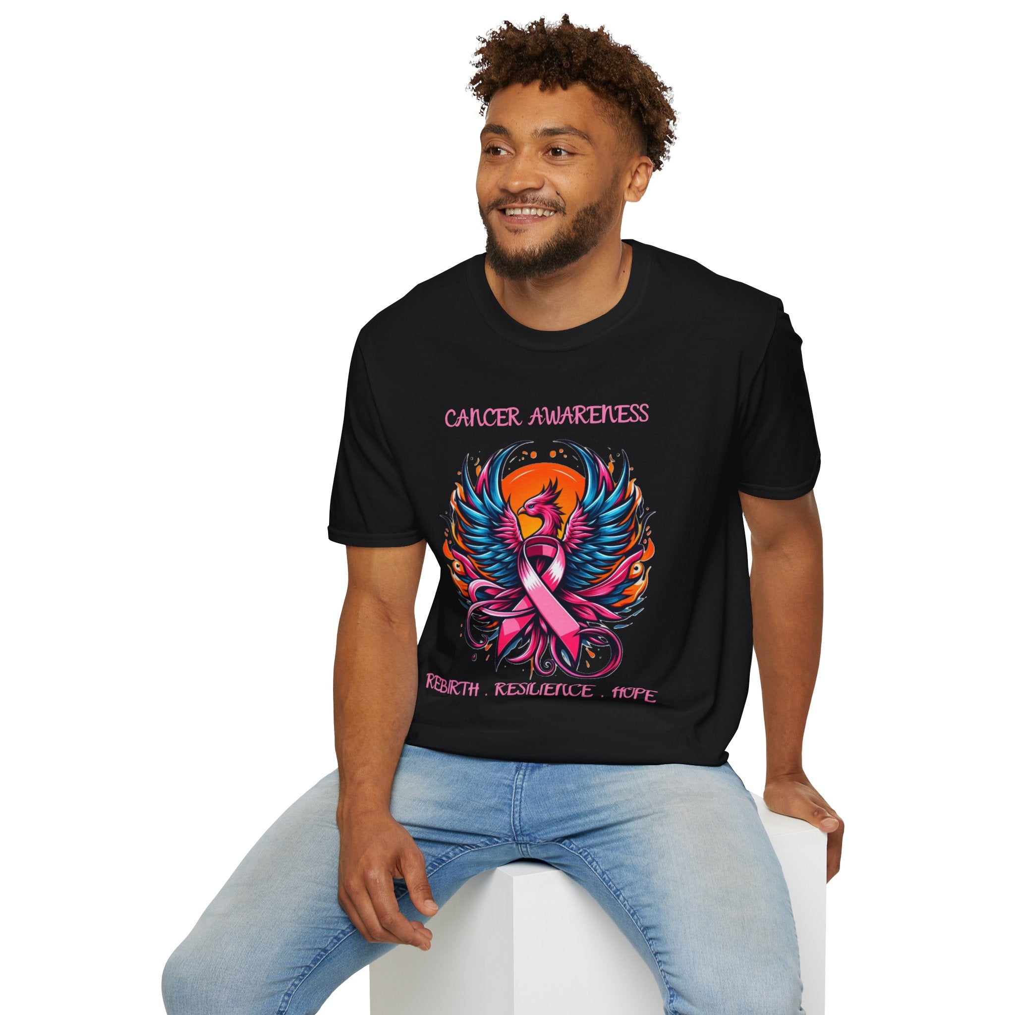 Phoenix of Hope - Cancer Awareness 1 - Unisex Softstyle T-Shirt (FREE SHIPPING WITHIN THE U.S.)