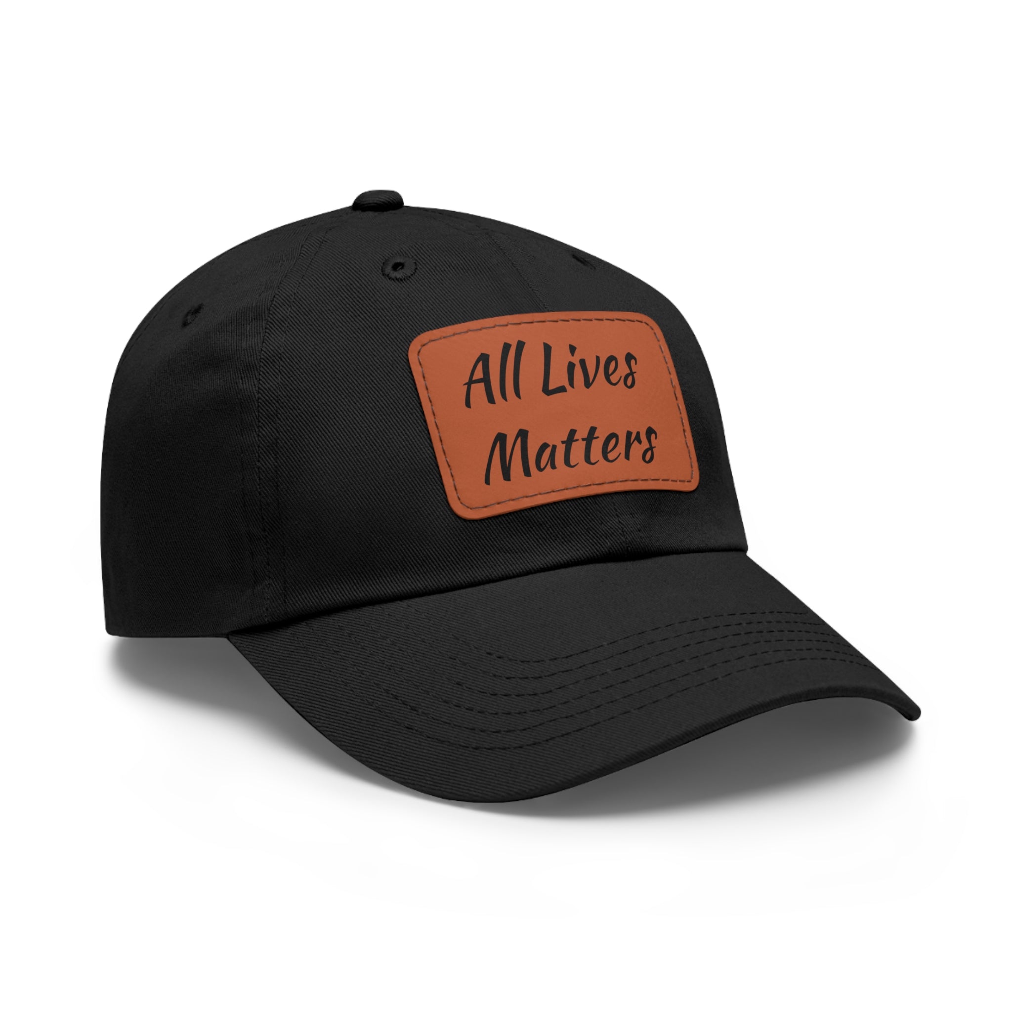 Cap with Leather Patch - (Juneteenth - All Lives Matters), One Size (FREE shipping within the U.S.)