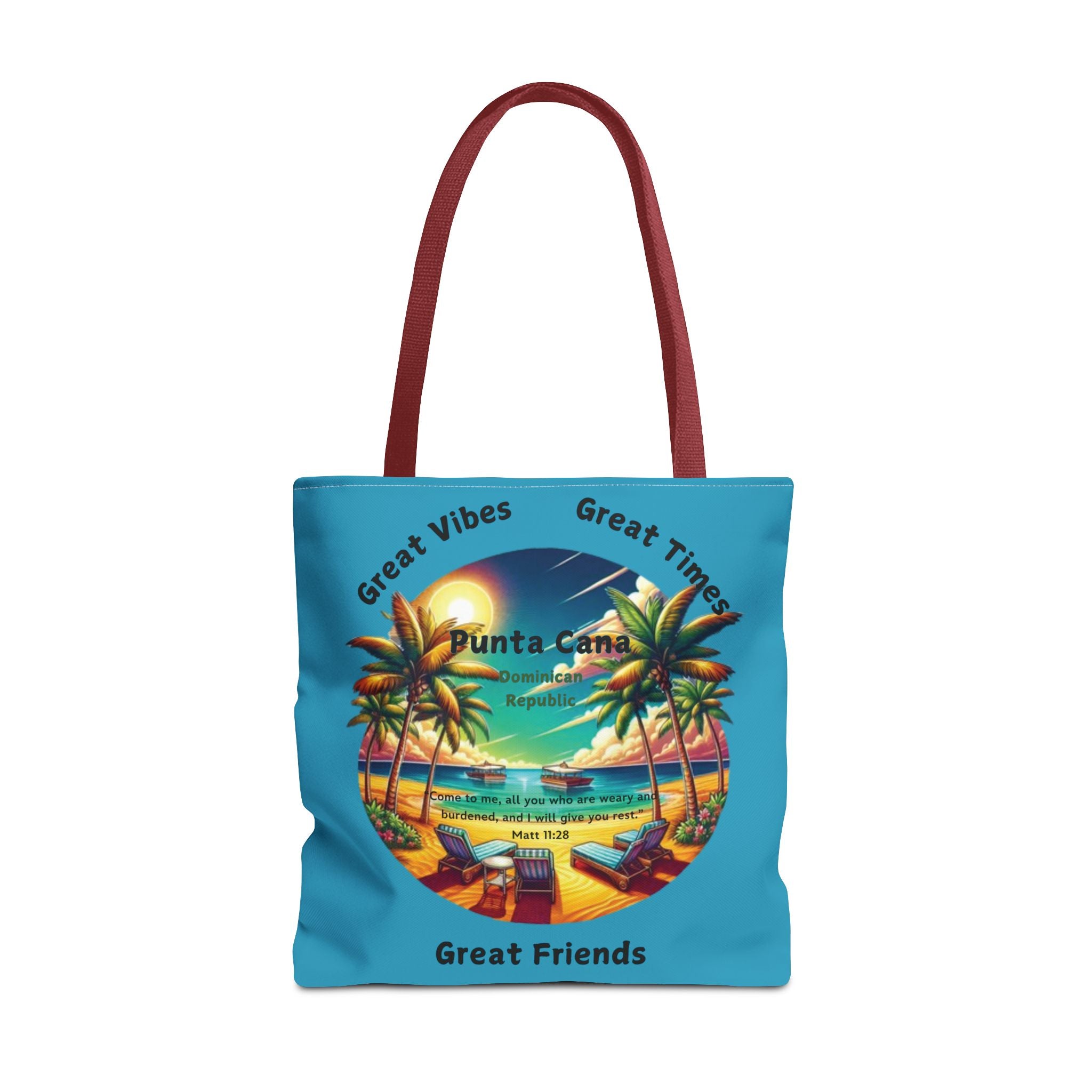 Torquoise Custom Punta Cana Tote Bag (FREE SHIPPING WITHIN THE U.S.)