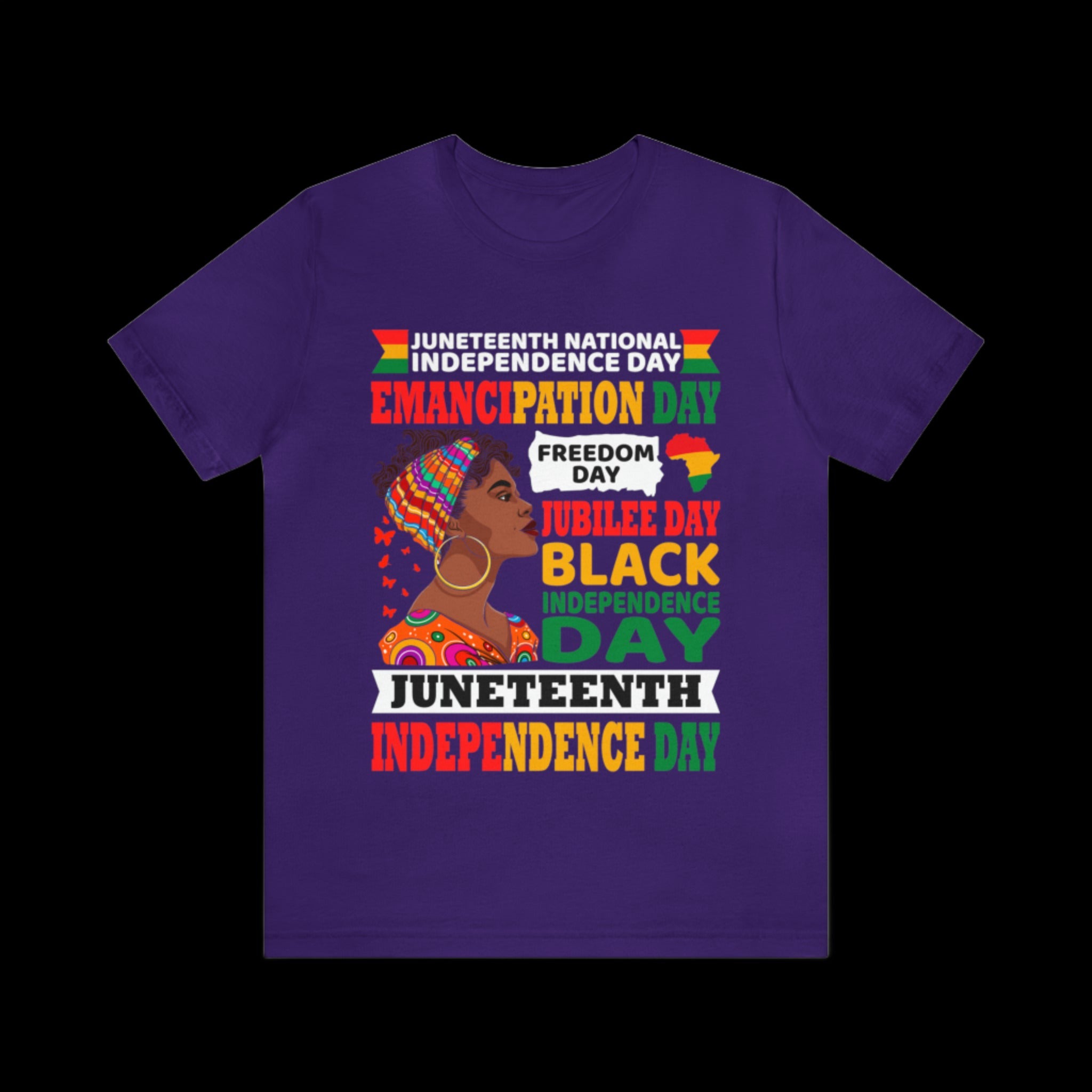 Juneteenth - National Independence Day - Unisex Jersey Short Sleeve Tee (Printed Front)