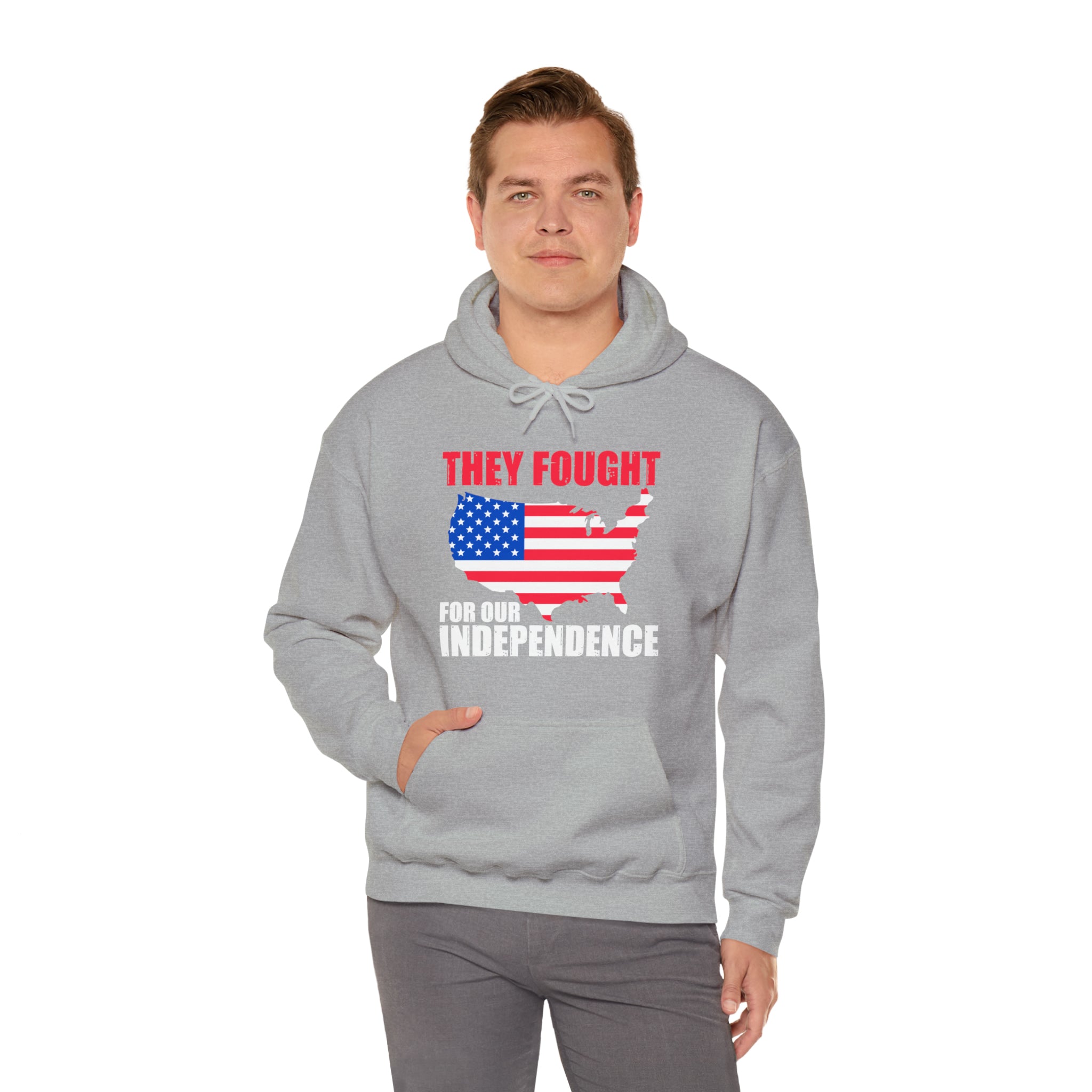 They Fought For Our Independence - Unisex Heavy Blend™ Hooded Sweatshirt (Printed Front & Back)