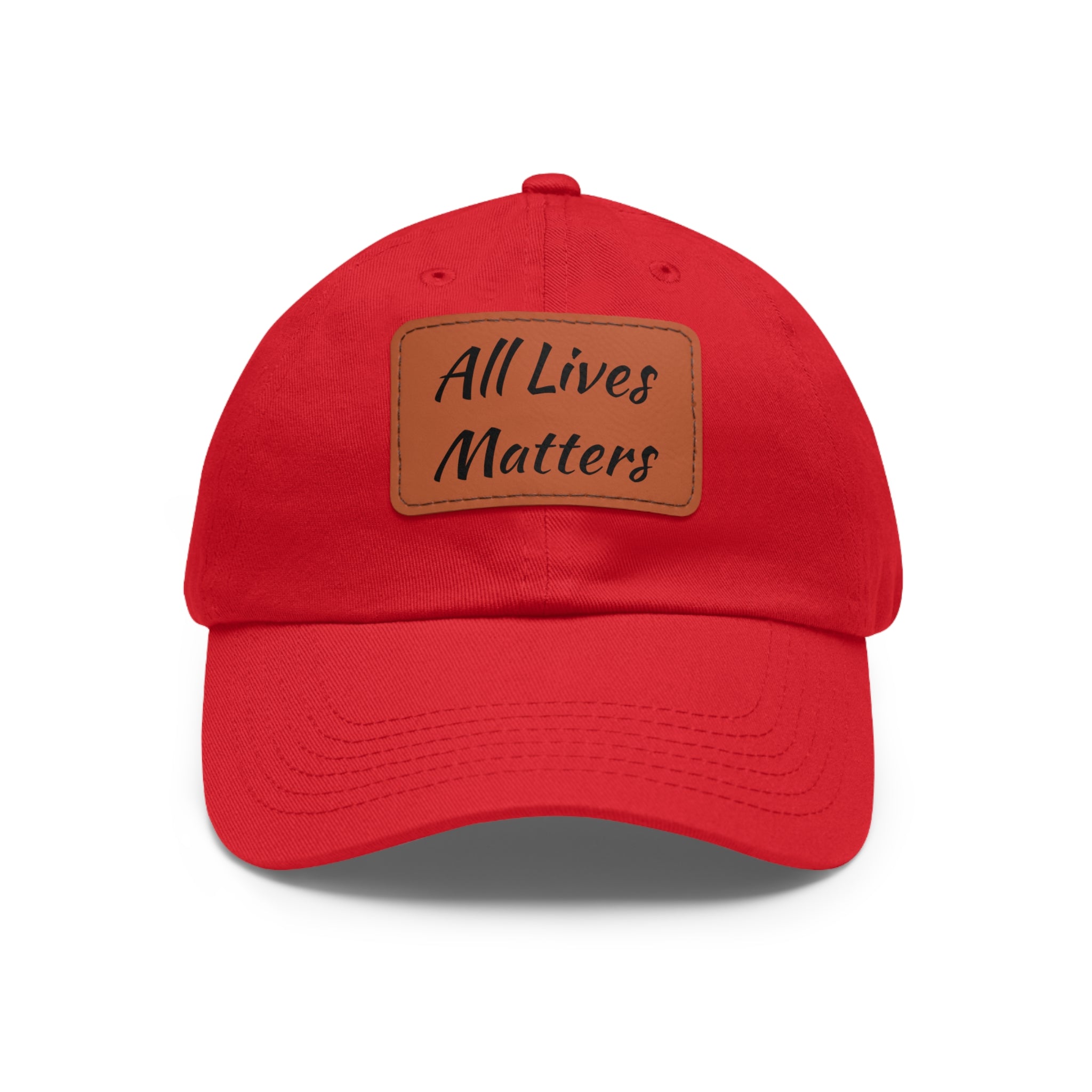 Cap with Leather Patch - (Juneteenth - All Lives Matters), One Size (FREE shipping within the U.S.)