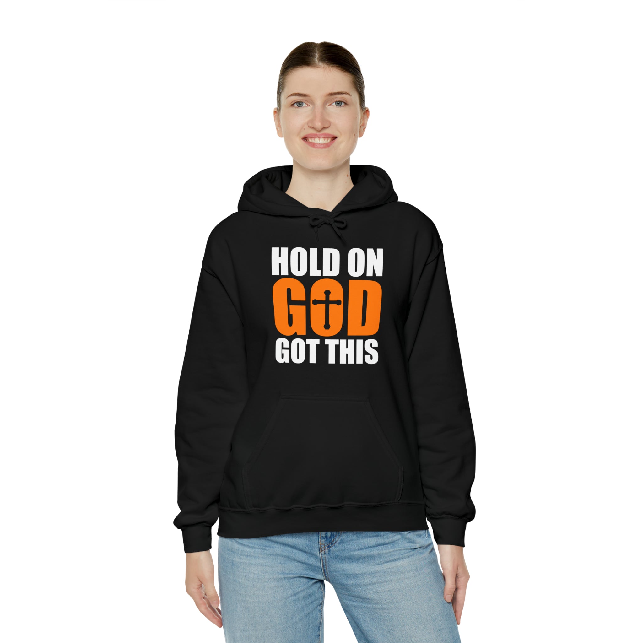 Hold On God Got This - Unisex Heavy Blend™ Hooded Sweatshirt (Printed Front & Back)