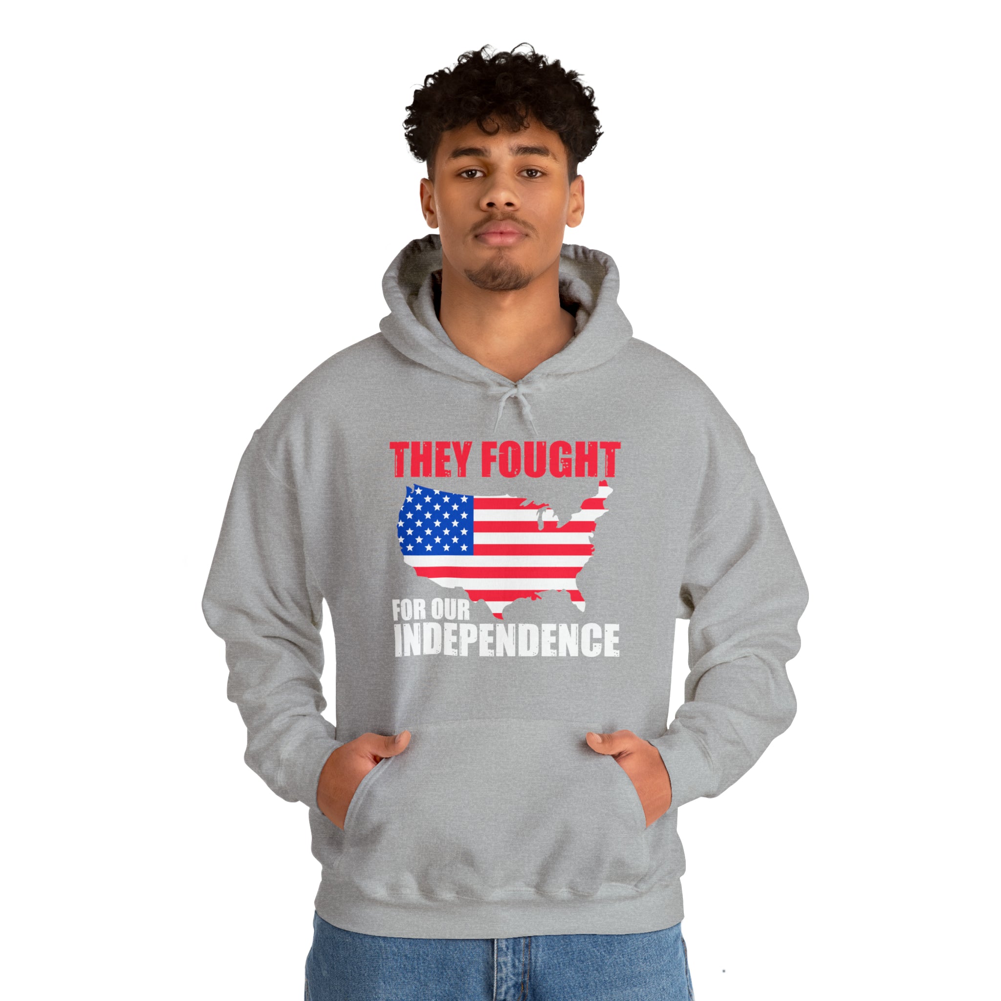 They Fought For Our Independence - Unisex Heavy Blend™ Hooded Sweatshirt (Printed Front & Back)