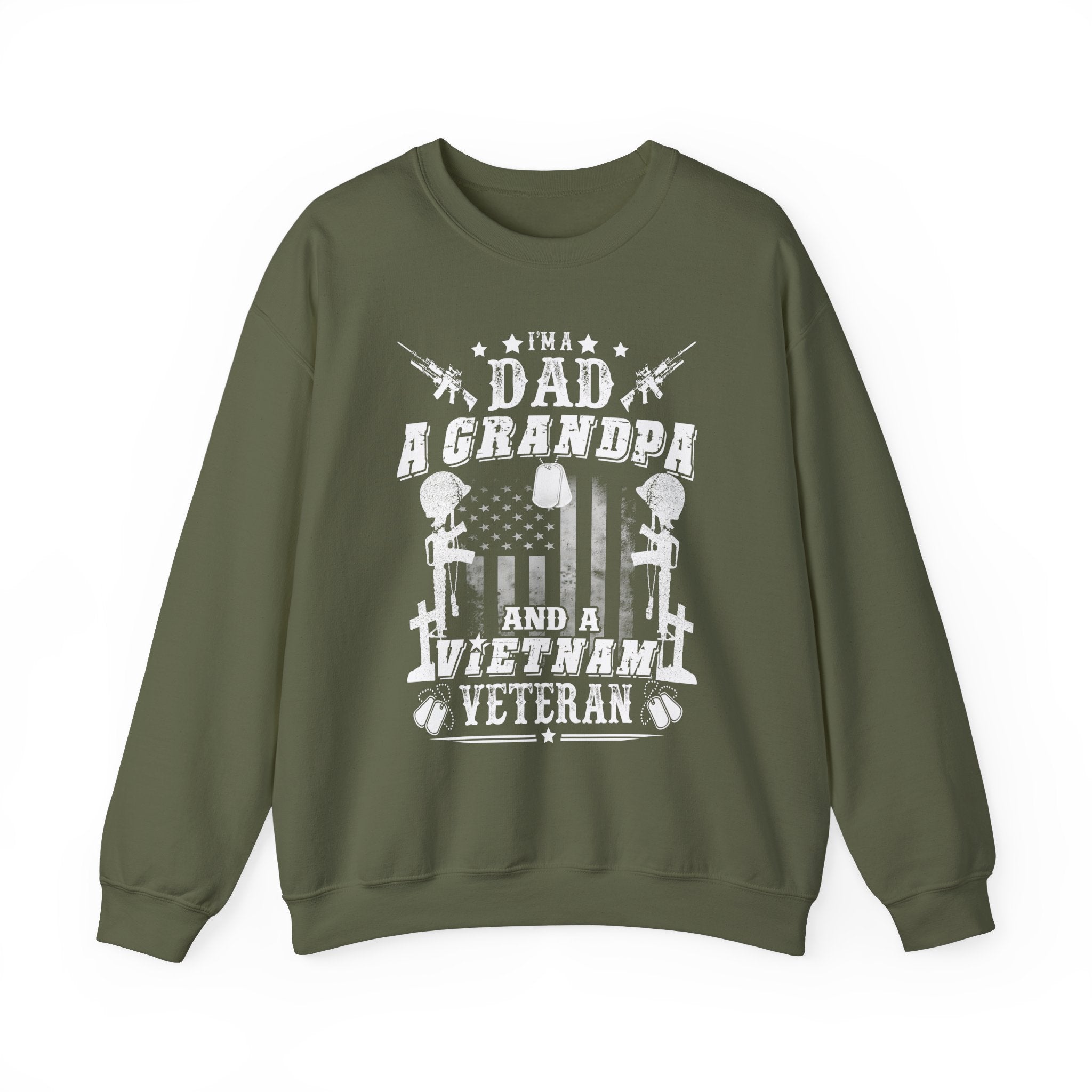 Dad and Grandpa (Printed Front) - Unisex Heavy Blend™ Crewneck Sweatshirt