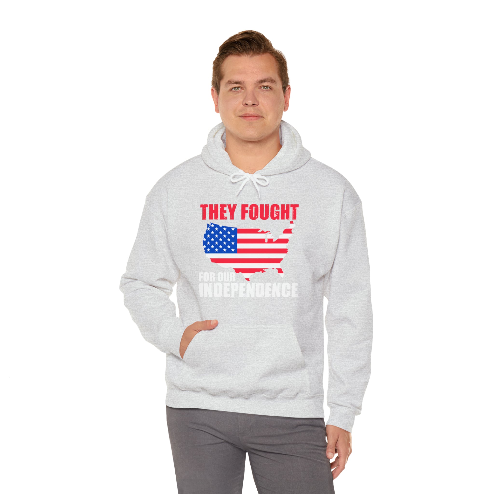 They Fought For Our Independence - Unisex Heavy Blend™ Hooded Sweatshirt (Printed Front & Back)