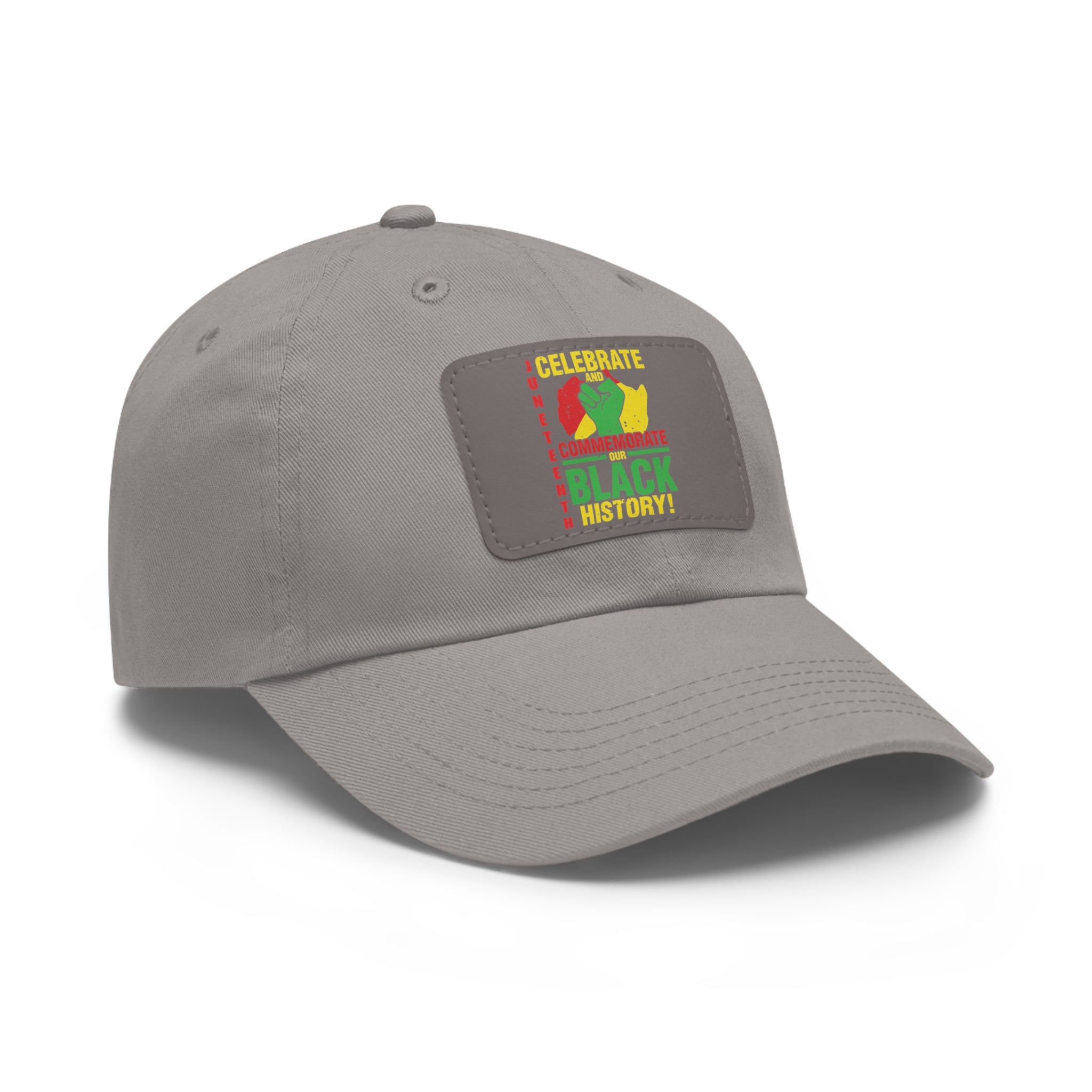 Cap with Leather Patch - (Celebrate and Commemorate Our Black History #2), One Size  (FREE shipping within the U.S.)