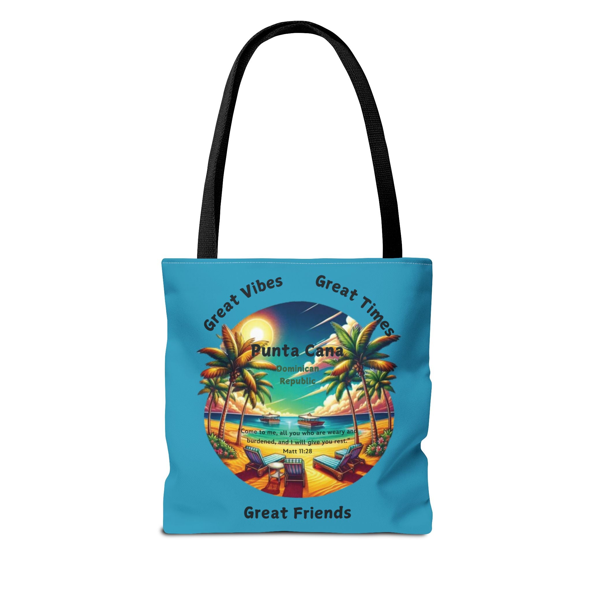 Torquoise Custom Punta Cana Tote Bag (FREE SHIPPING WITHIN THE U.S.)