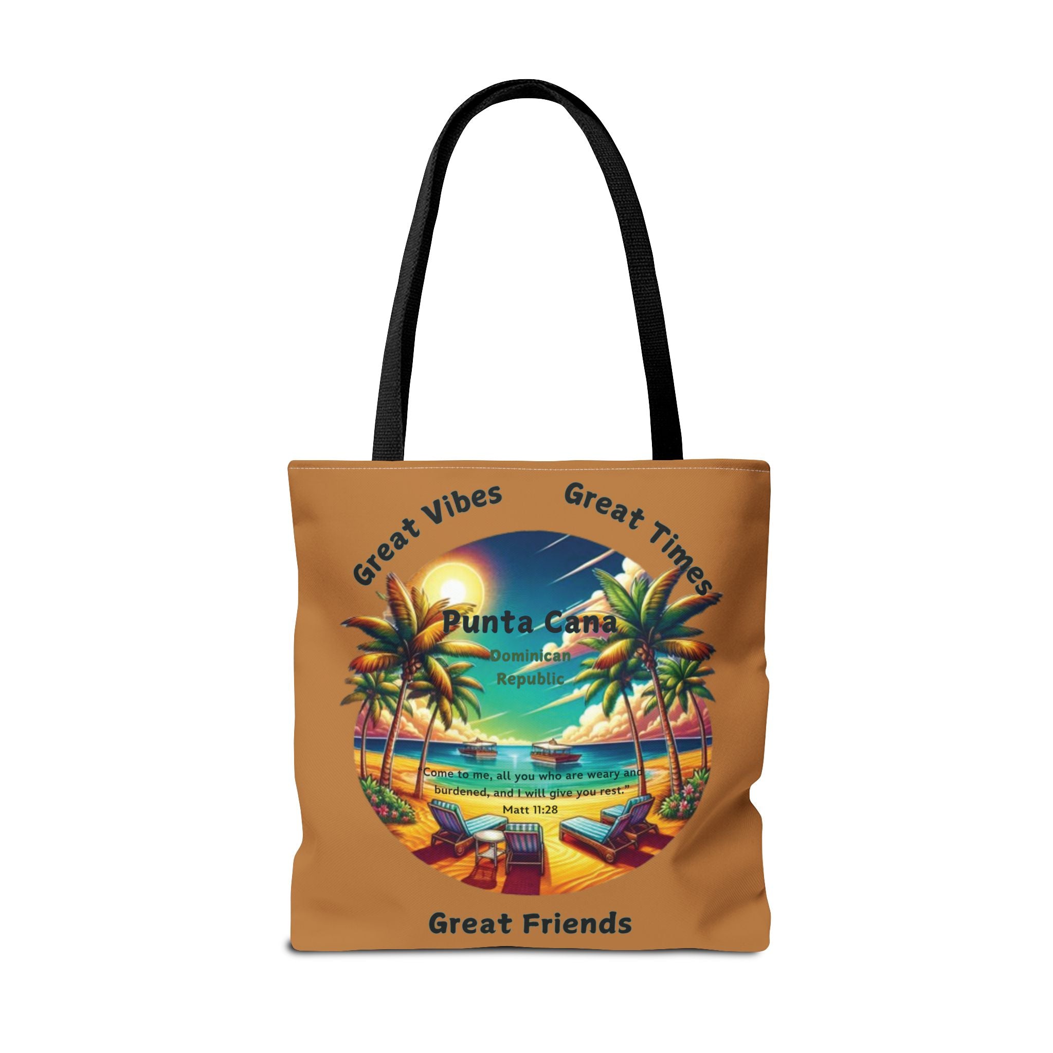 Brown Custom Punta Cana Tote Bag (FREE SHIPPING WITHIN THE U.S.)