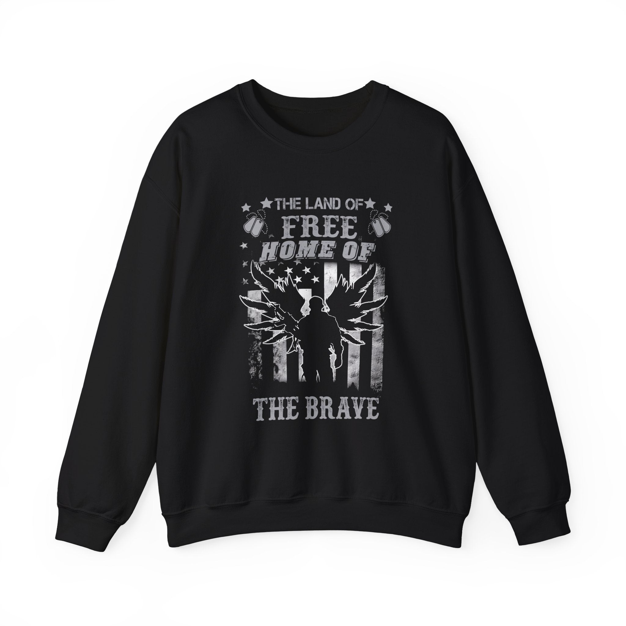 The Land of The Free (Printed Front & Back) - Unisex Heavy Blend™ Crewneck Sweatshirt