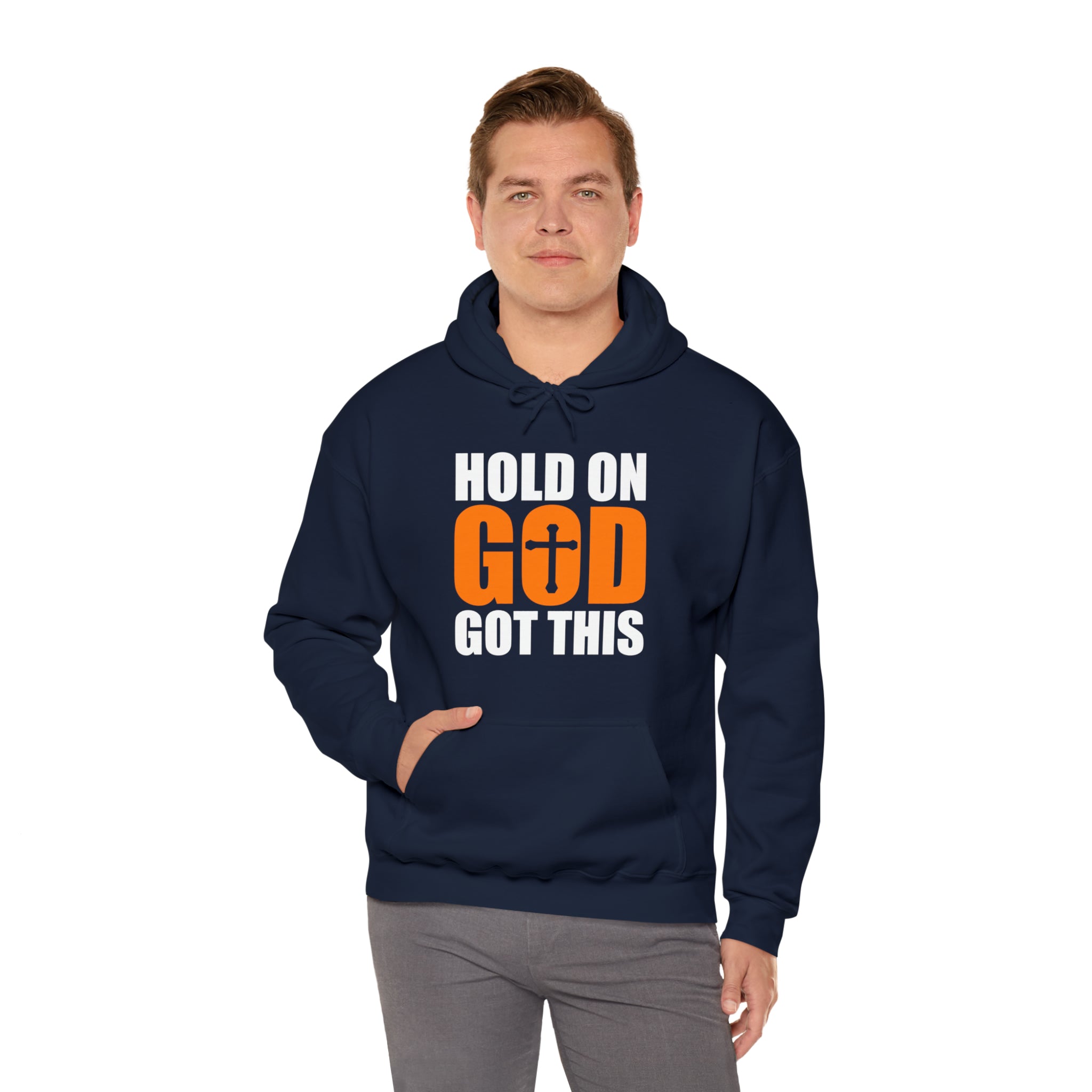 Hold On God Got This - Unisex Heavy Blend™ Hooded Sweatshirt (Printed Front & Back)