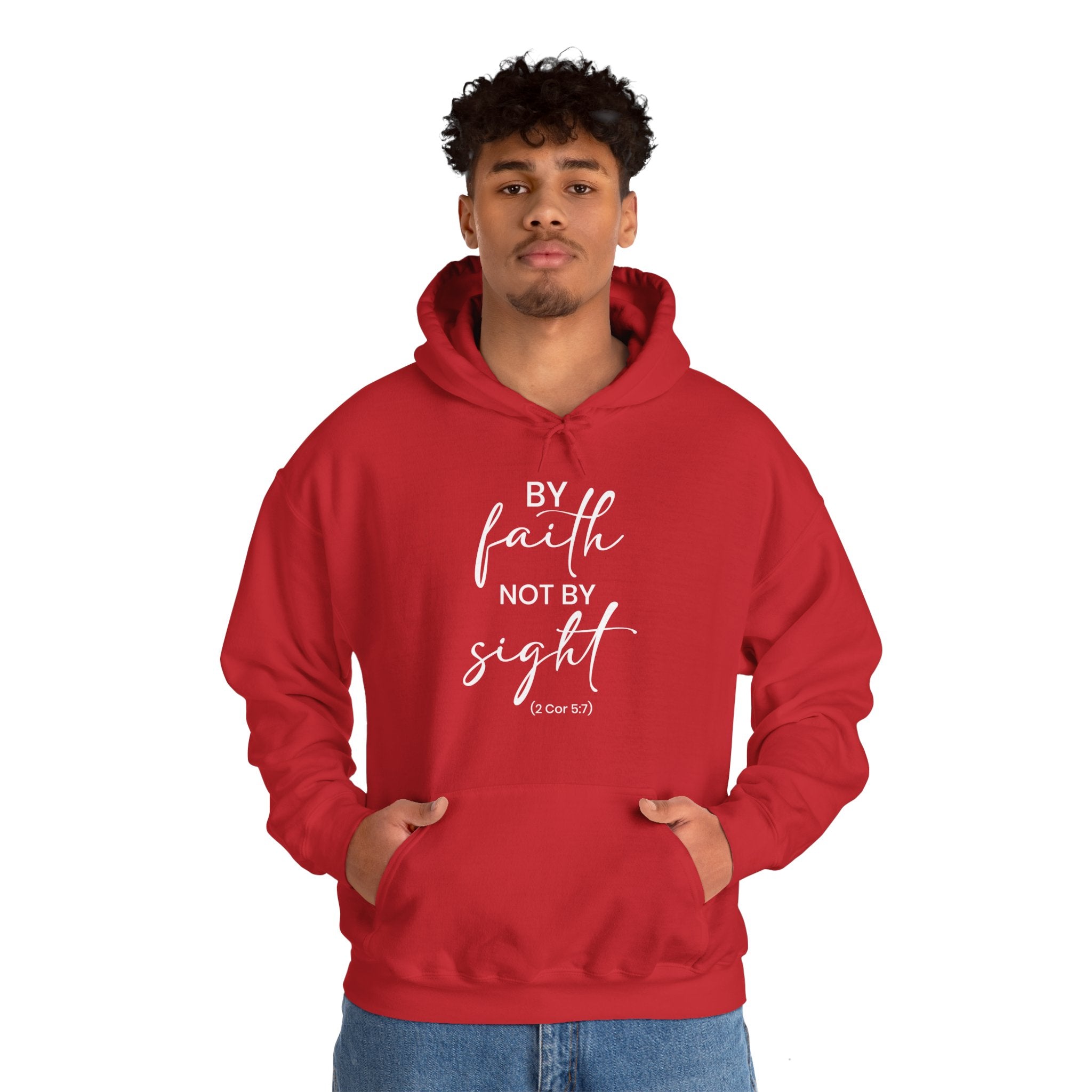 By Faith Not By Sight - Unisex Heavy Blend™ Hooded Sweatshirt (Printed Front & Back)