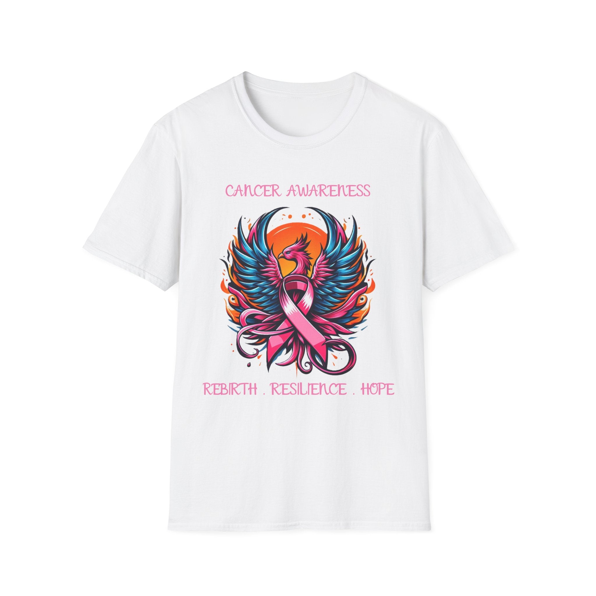 Phoenix of Hope - Cancer Awareness 1 - Unisex Softstyle T-Shirt (FREE SHIPPING WITHIN THE U.S.)