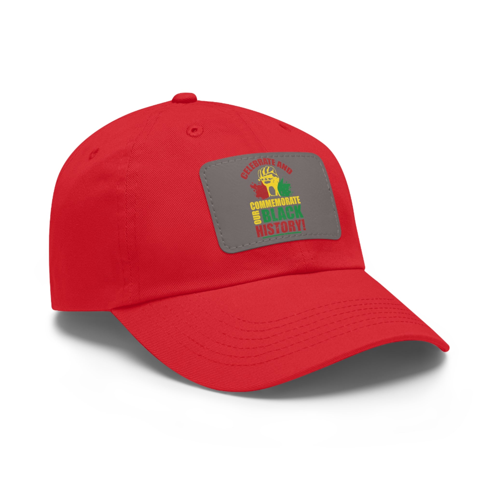 Cap with Leather Patch - (Celebrate and Commemorate Our Black History), One Size (FREE shipping within the U.S.)