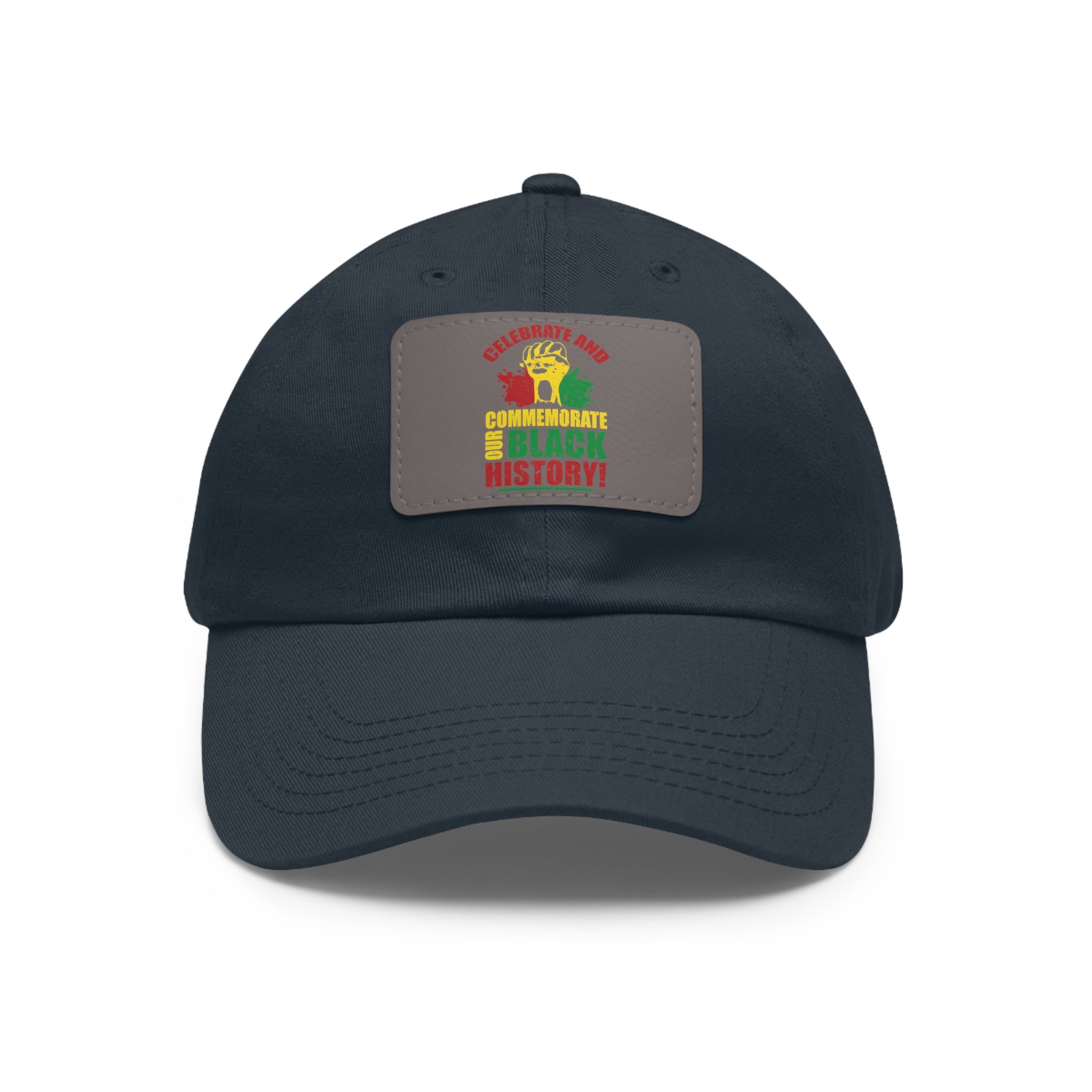 Cap with Leather Patch - (Celebrate and Commemorate Our Black History), One Size (FREE shipping within the U.S.)