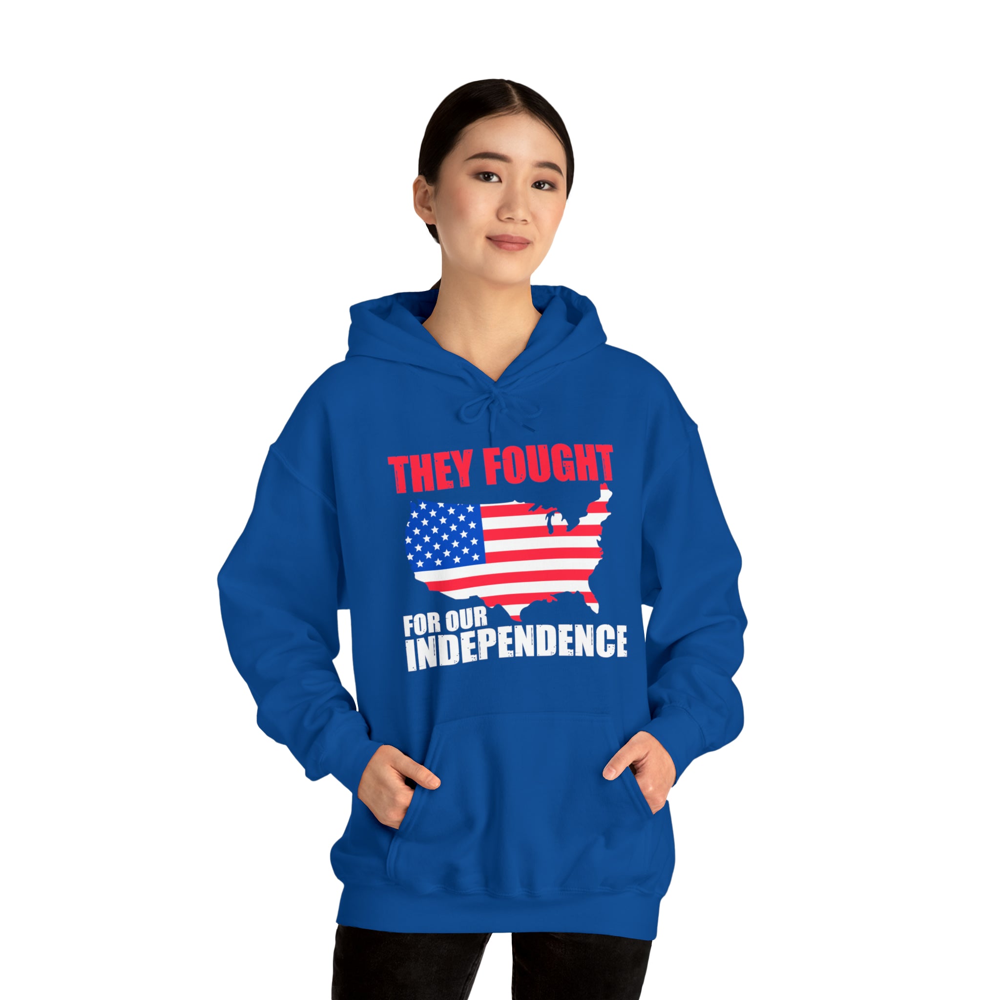 They Fought For Our Independence - Unisex Heavy Blend™ Hooded Sweatshirt (Printed Front & Back)