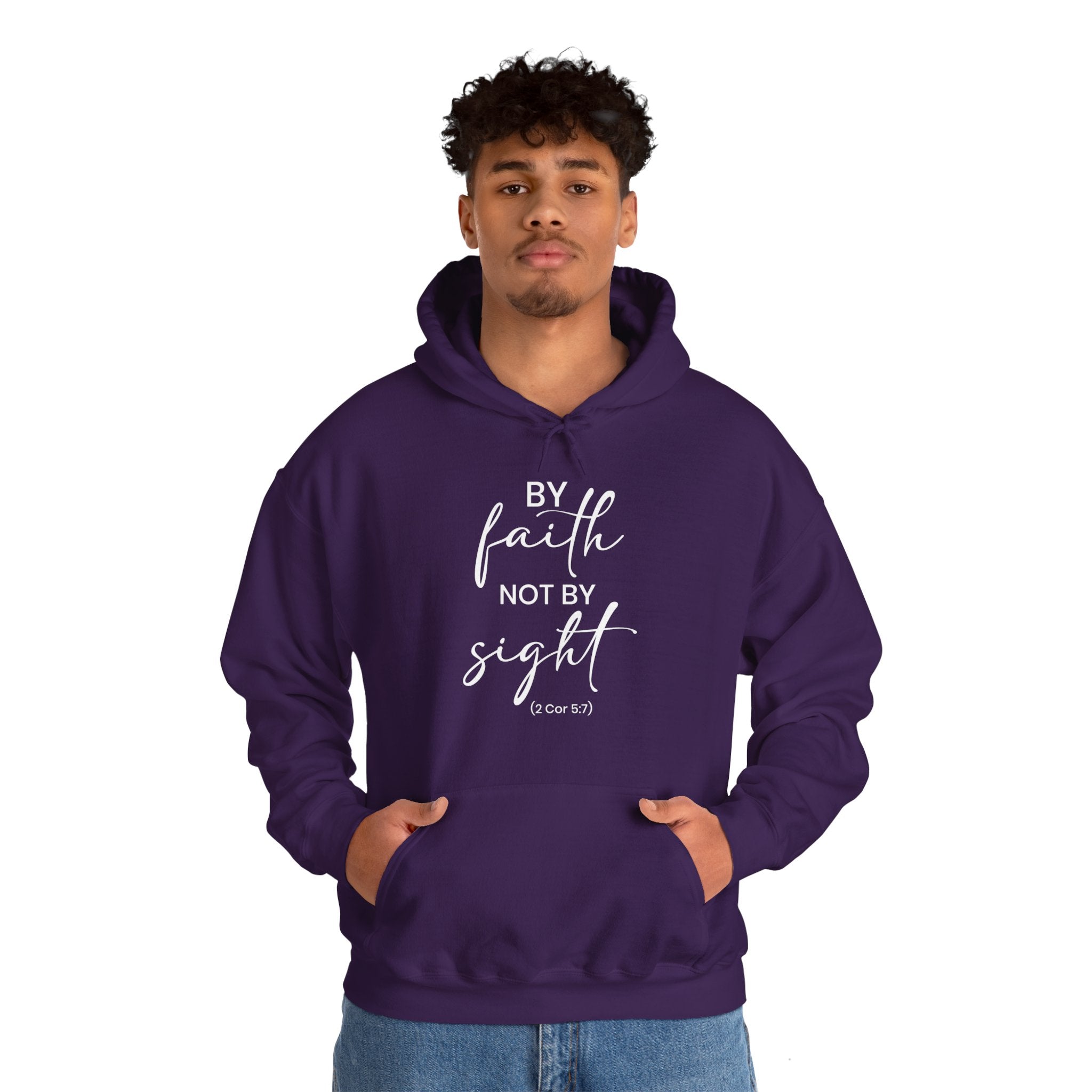 By Faith Not By Sight - Unisex Heavy Blend™ Hooded Sweatshirt (Printed Front & Back)