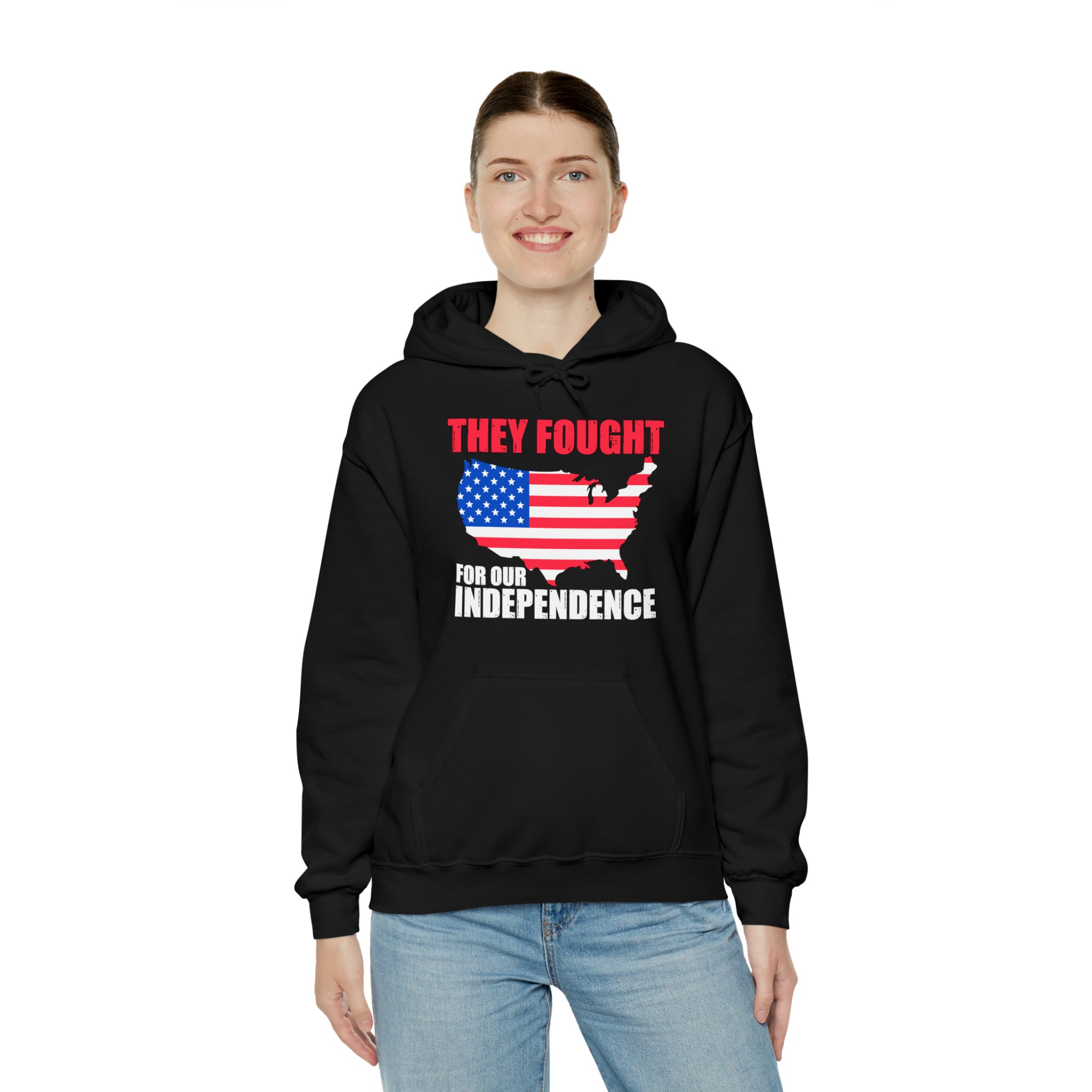 They Fought For Our Independence - Unisex Heavy Blend™ Hooded Sweatshirt (Printed Front & Back)