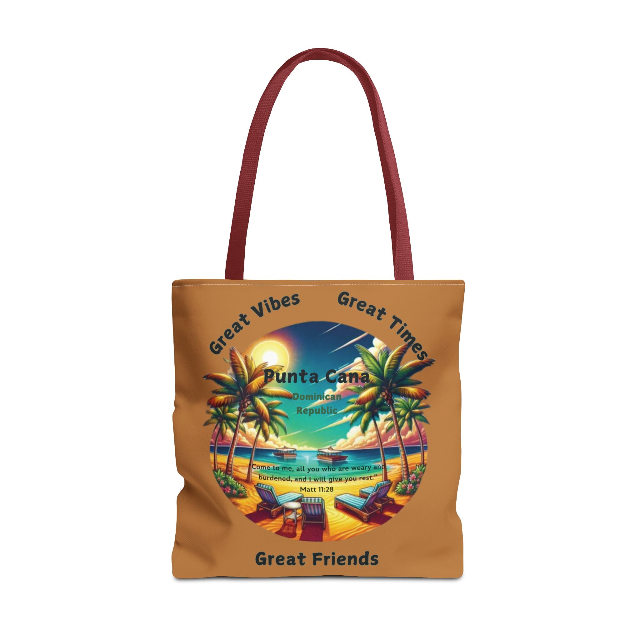 Brown Custom Punta Cana Tote Bag (FREE SHIPPING WITHIN THE U.S.)