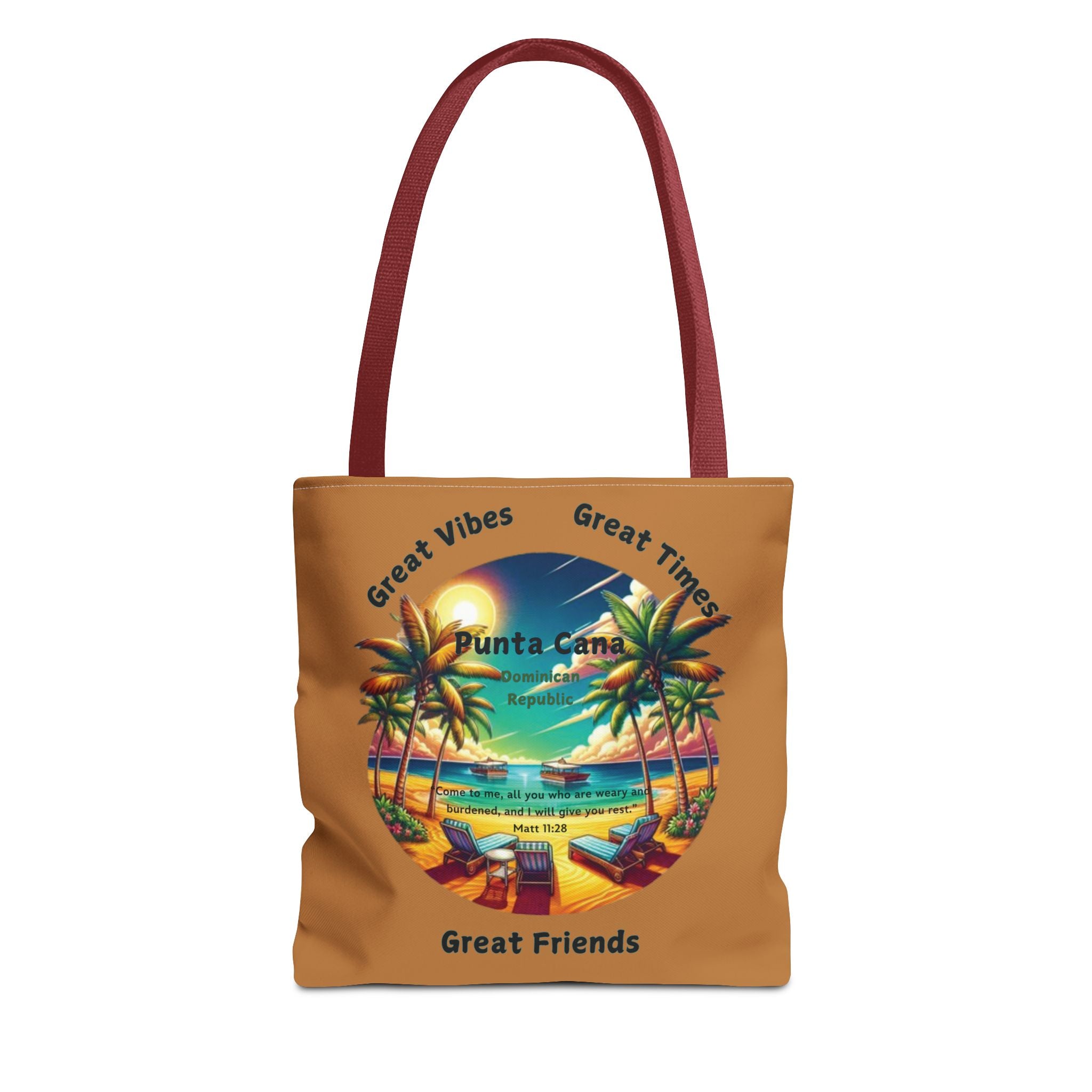 Brown Custom Punta Cana Tote Bag (FREE SHIPPING WITHIN THE U.S.)