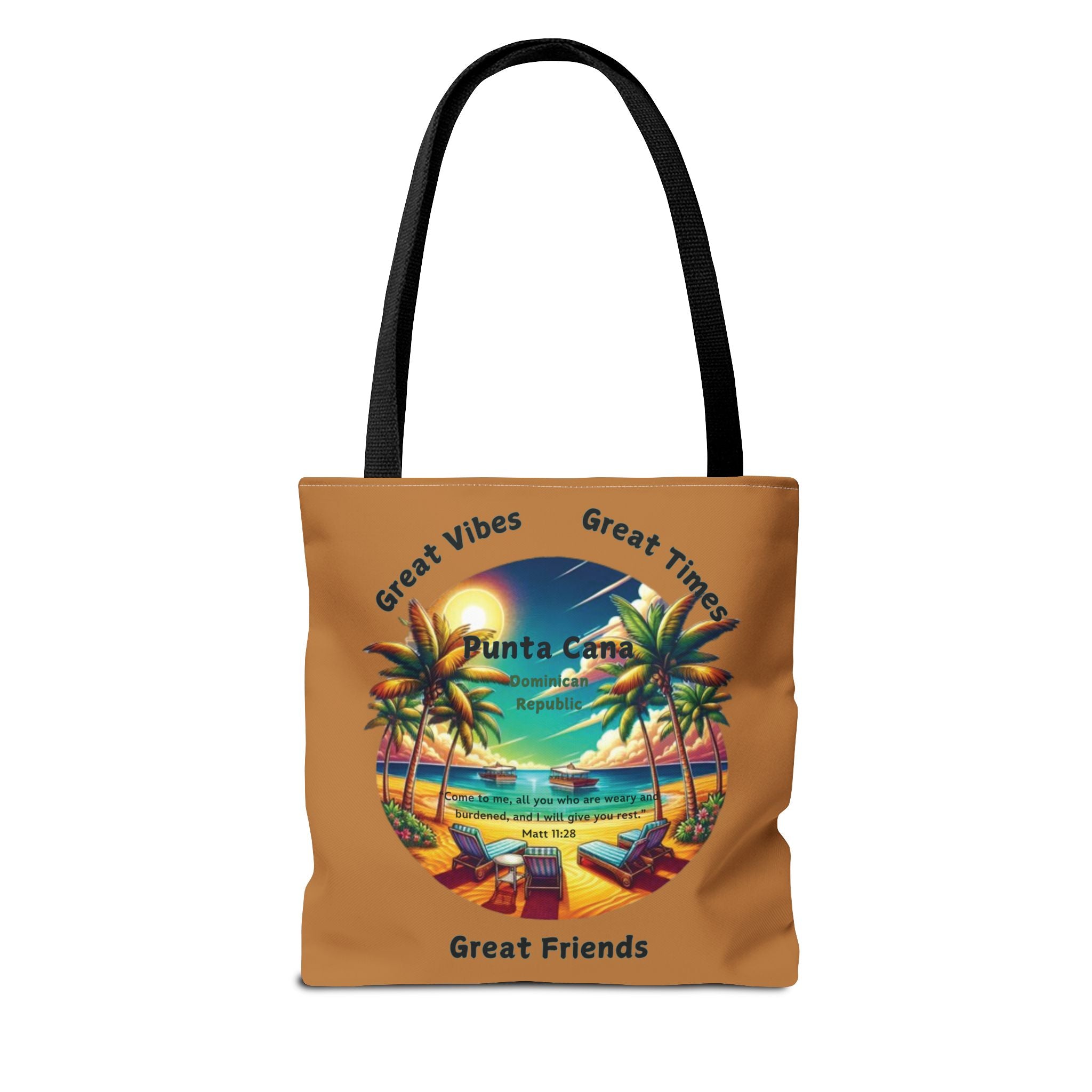 Brown Custom Punta Cana Tote Bag (FREE SHIPPING WITHIN THE U.S.)