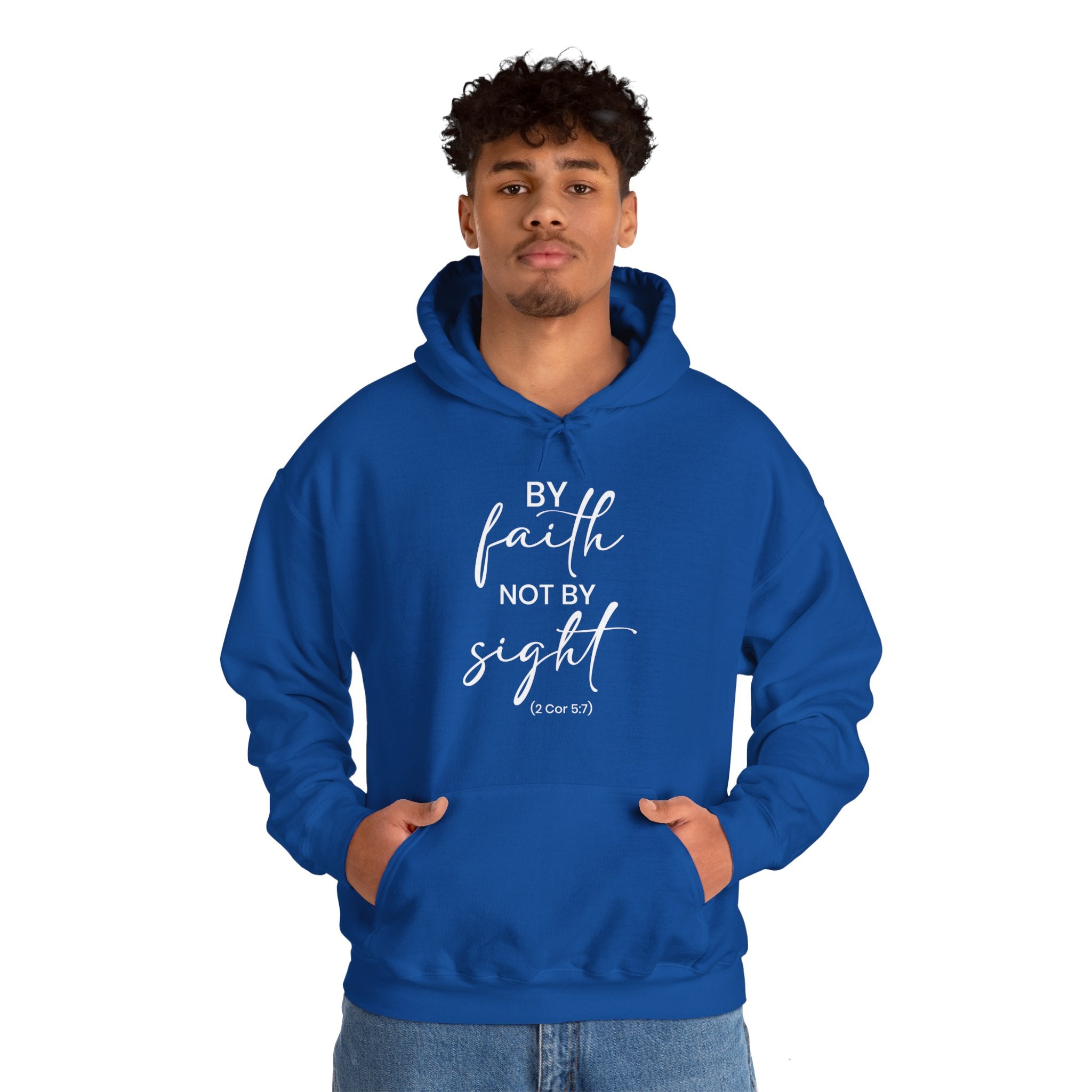 By Faith Not By Sight - Unisex Heavy Blend™ Hooded Sweatshirt (Printed Front & Back)