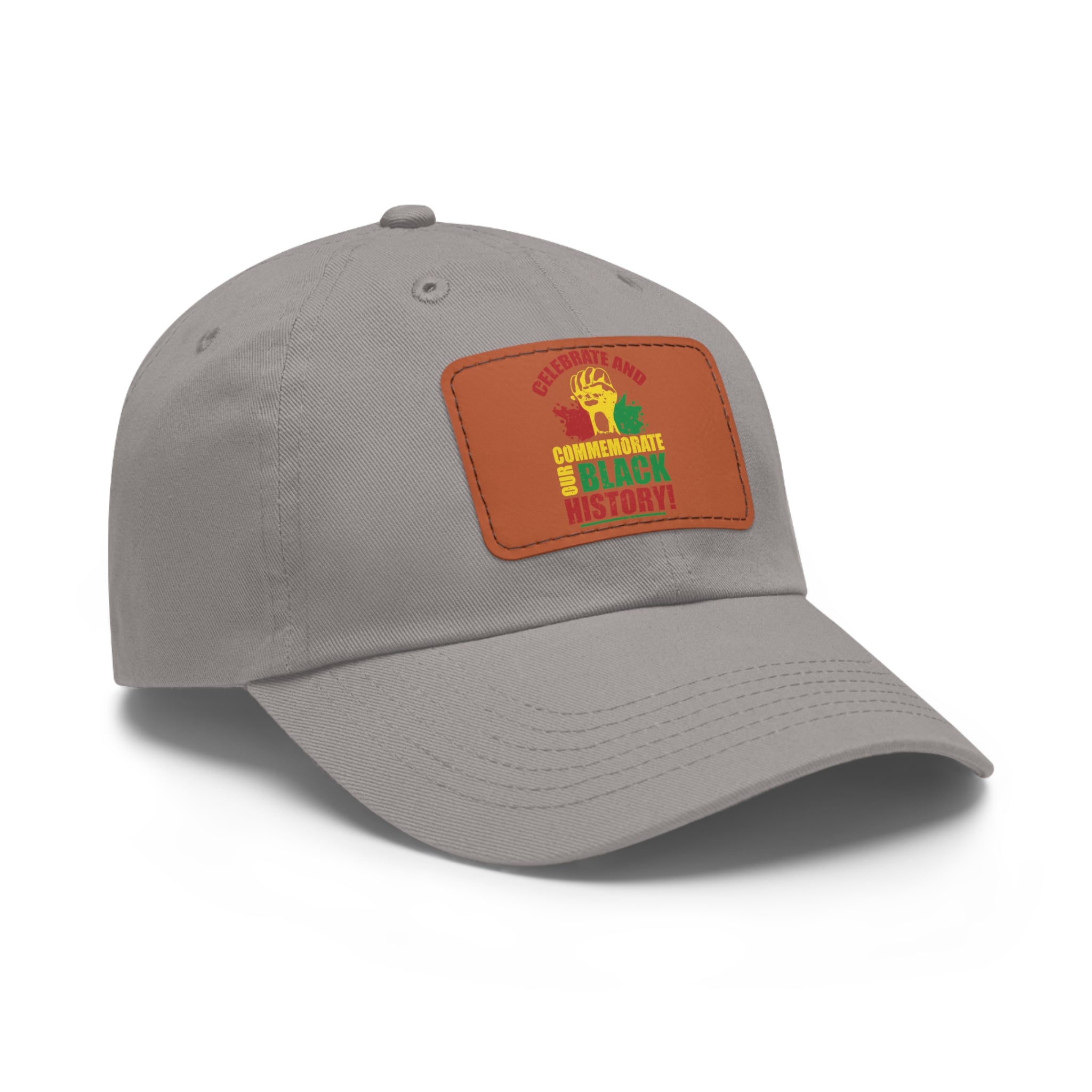 Cap with Leather Patch - (Celebrate and Commemorate Our Black History), One Size (FREE shipping within the U.S.)