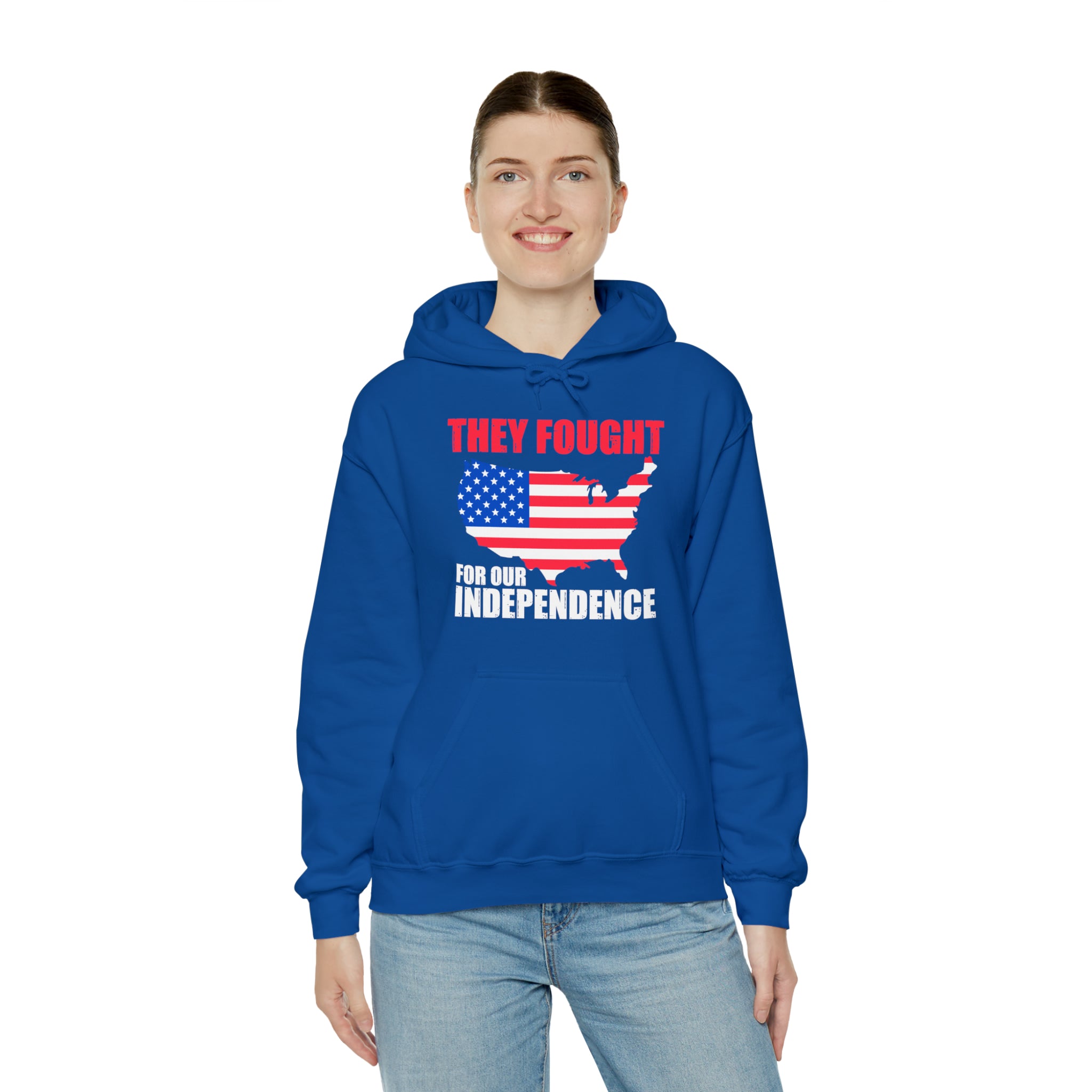 They Fought For Our Independence - Unisex Heavy Blend™ Hooded Sweatshirt (Printed Front & Back)