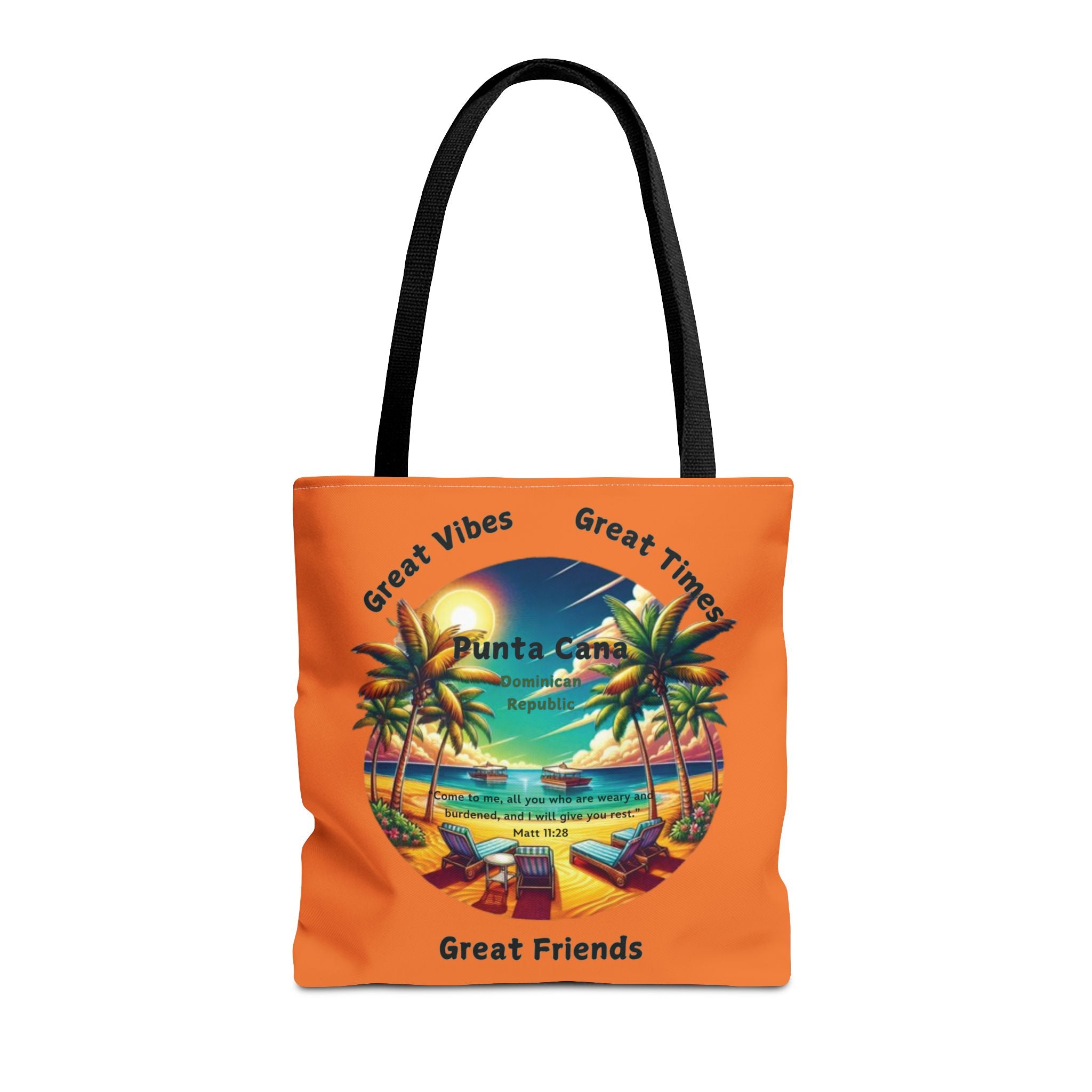 Orange (Crusta) Custom Punta Cana Tote Bag (FREE SHIPPING WITHIN THE U.S.)