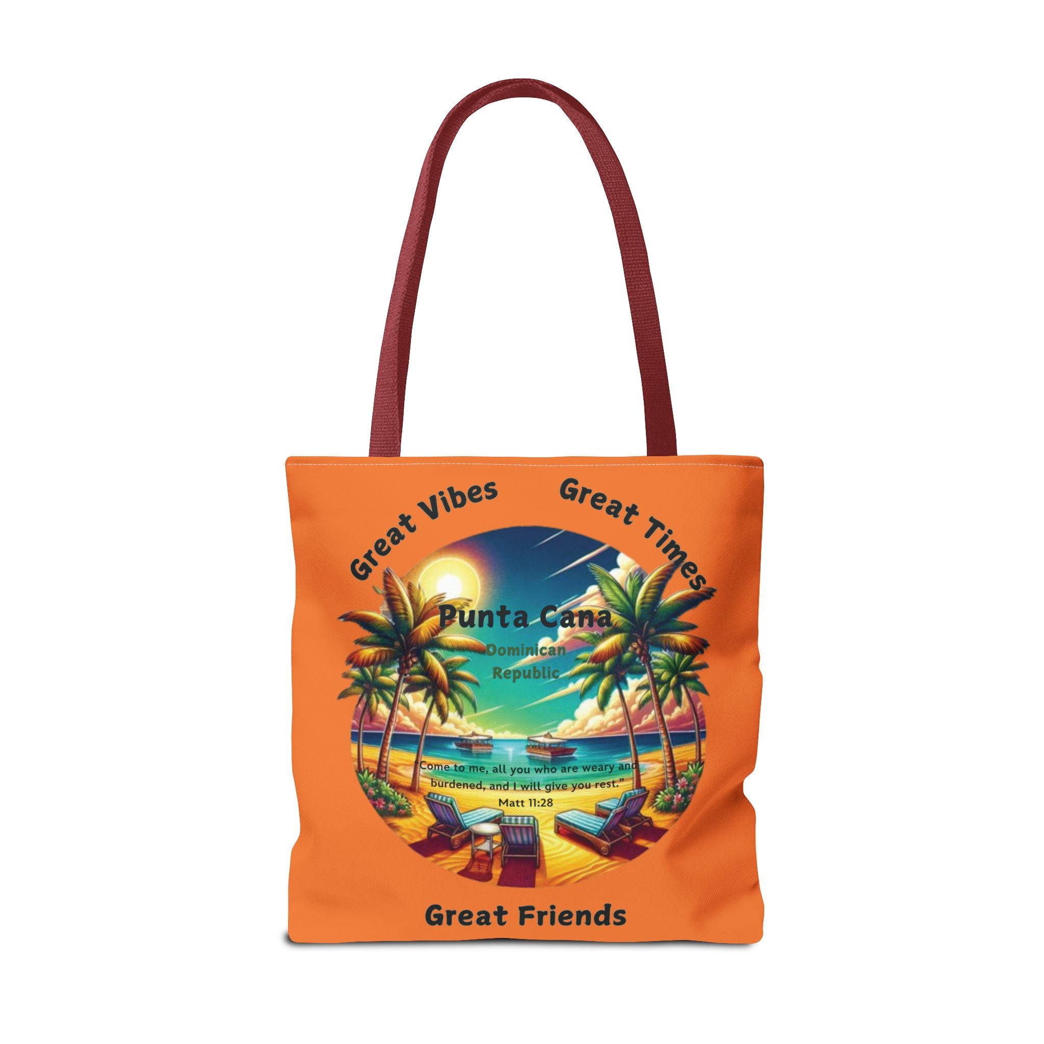 Orange (Crusta) Custom Punta Cana Tote Bag (FREE SHIPPING WITHIN THE U.S.)