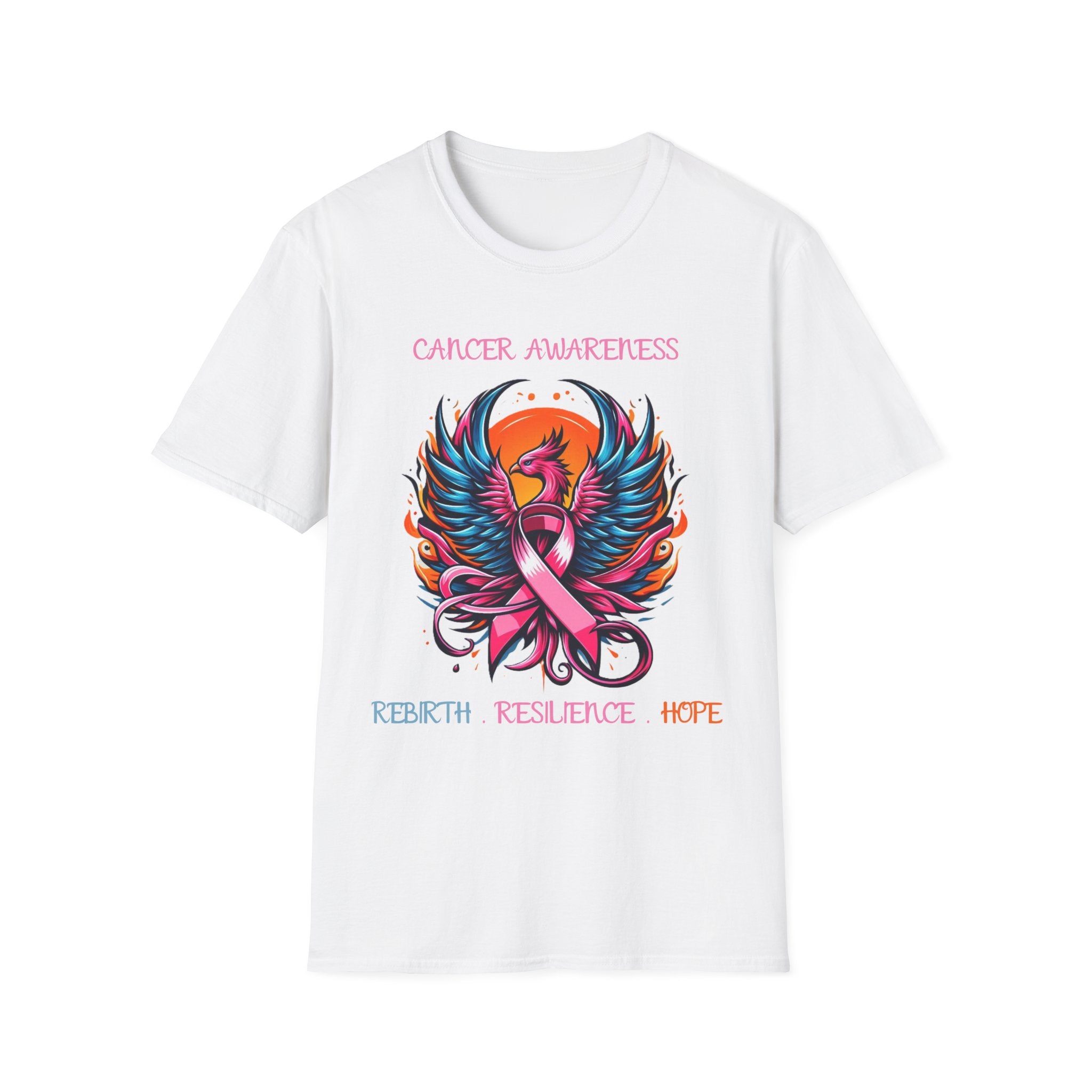 Phoenix of Hope - Cancer Awareness 2 - Unisex Softstyle T-Shirt (FREE SHIPPING WITHIN THE U.S.)