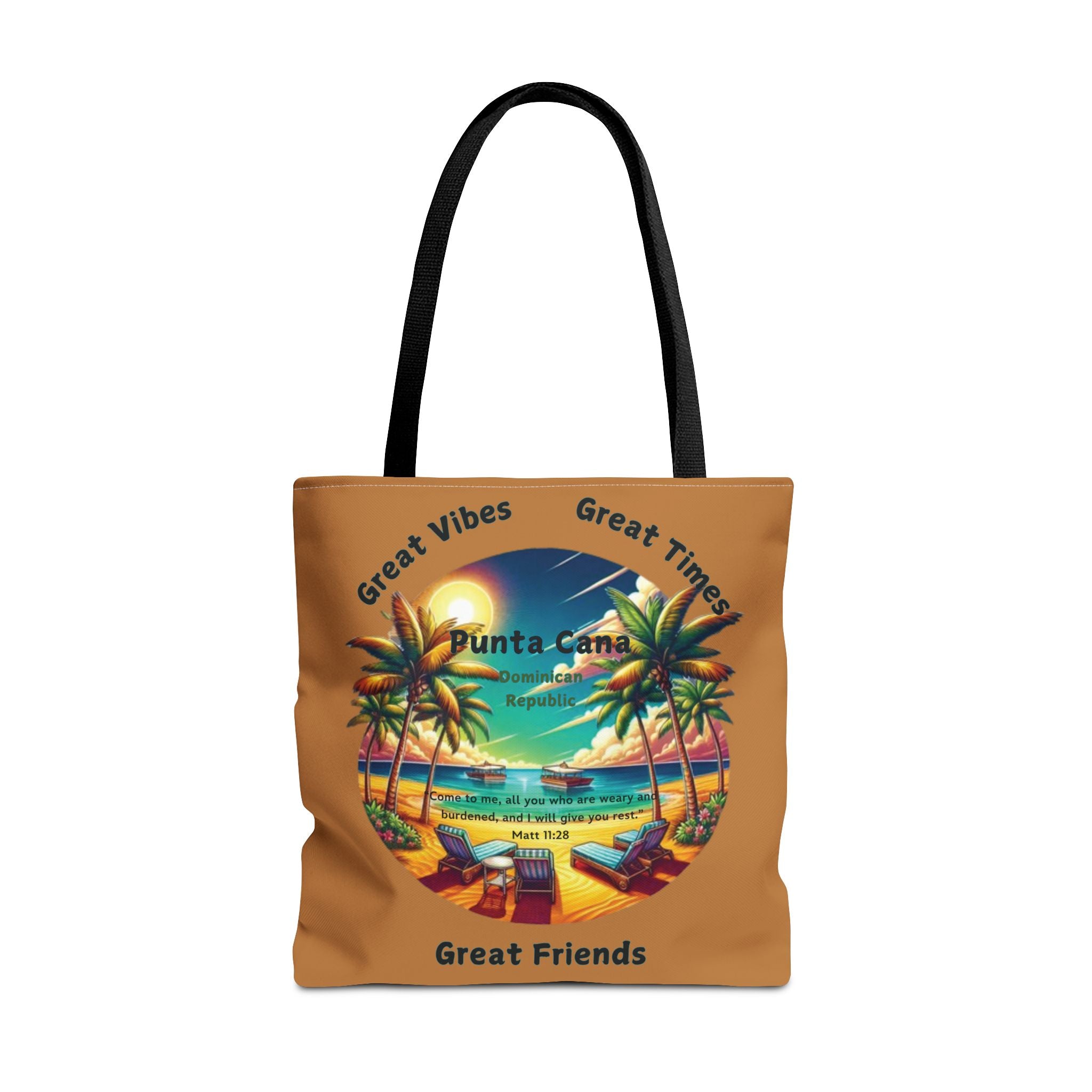 Brown Custom Punta Cana Tote Bag (FREE SHIPPING WITHIN THE U.S.)