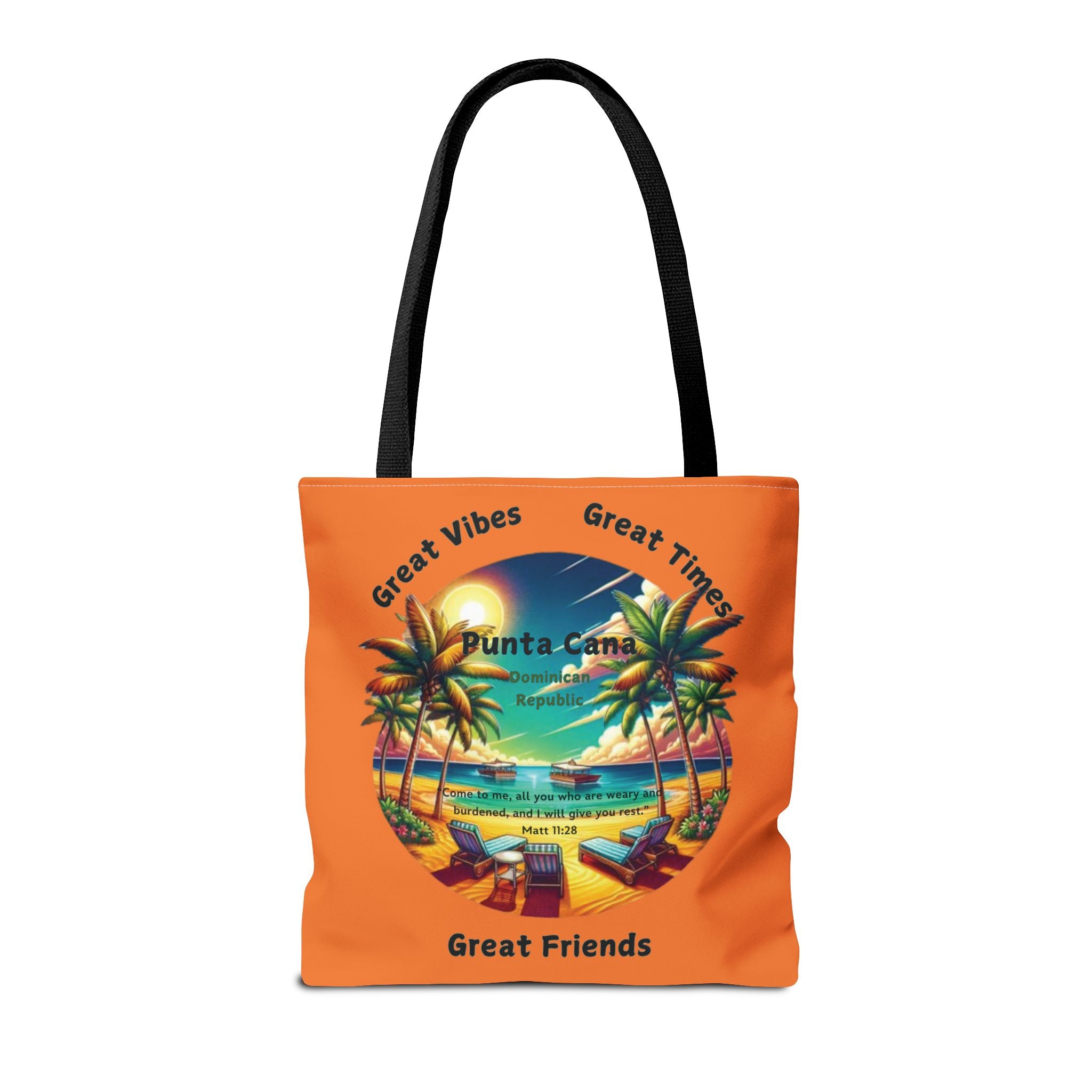 Orange (Crusta) Custom Punta Cana Tote Bag (FREE SHIPPING WITHIN THE U.S.)