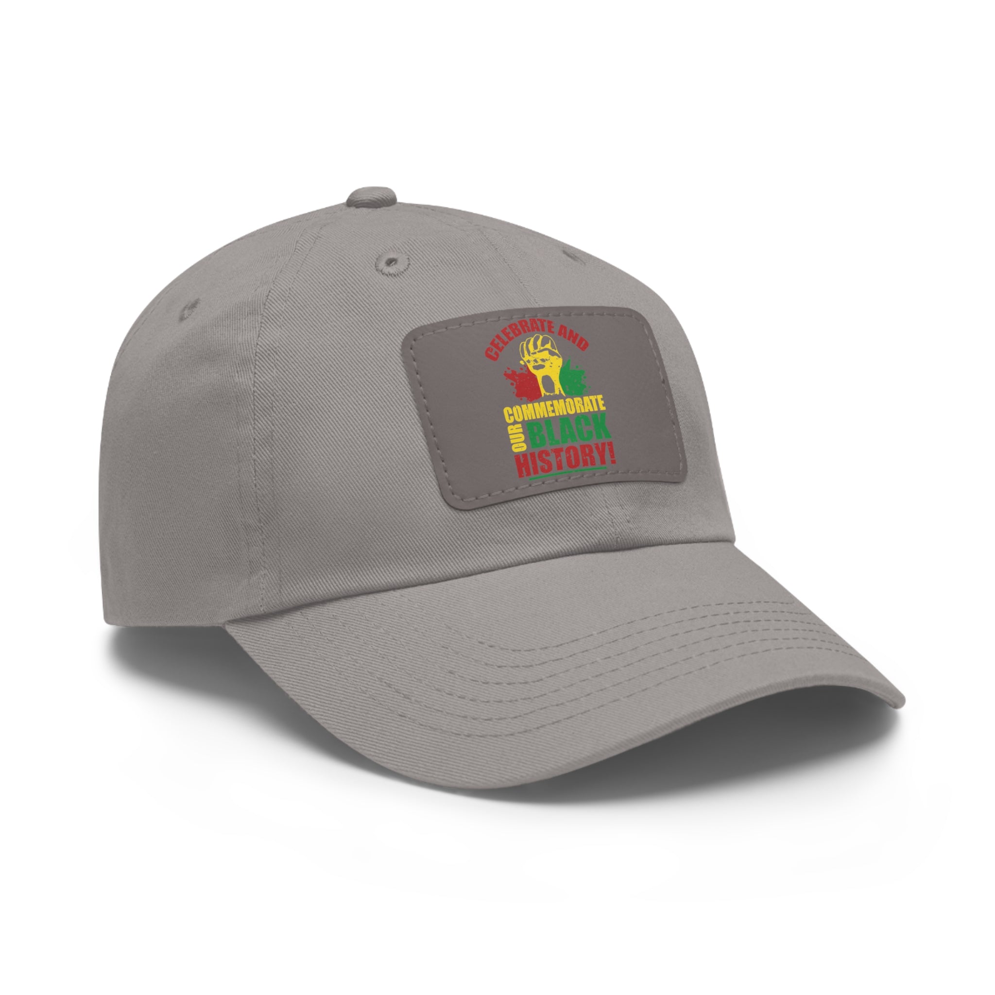 Cap with Leather Patch - (Celebrate and Commemorate Our Black History), One Size (FREE shipping within the U.S.)