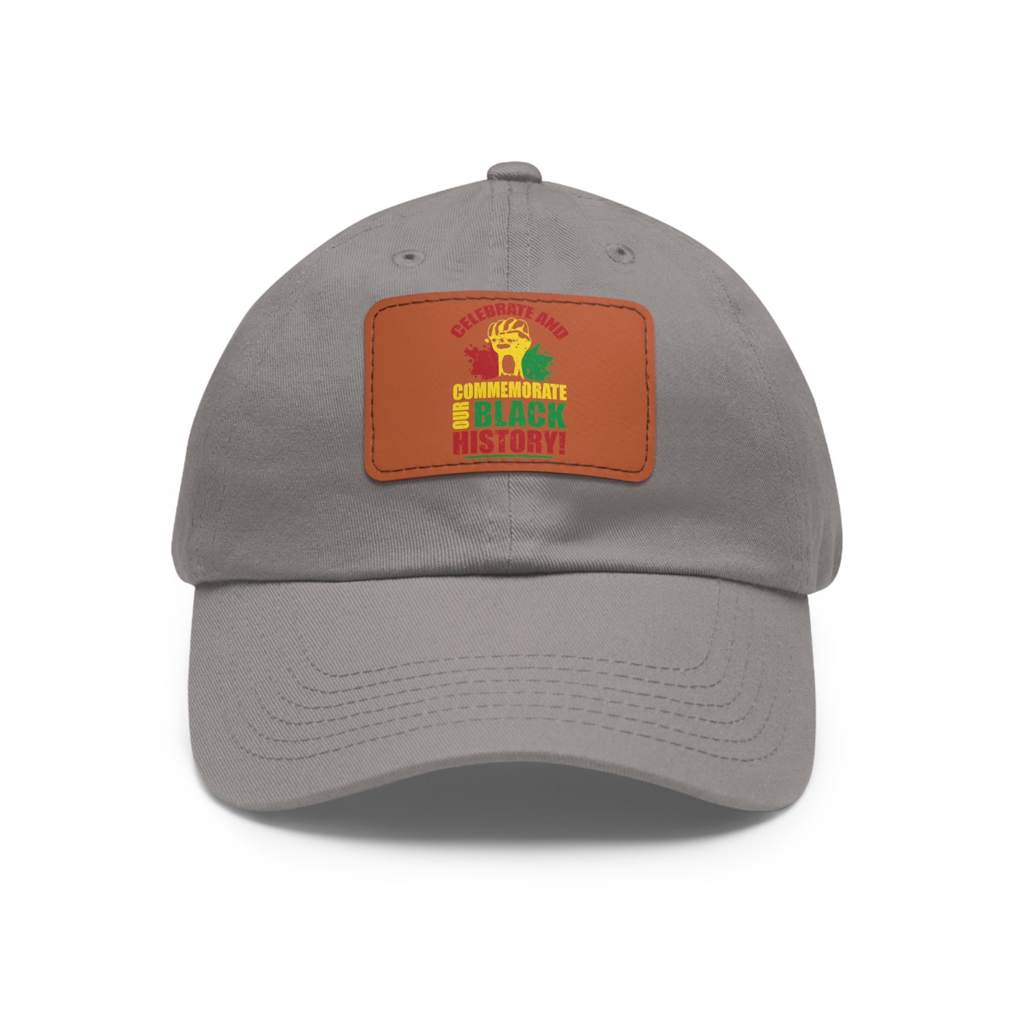 Cap with Leather Patch - (Celebrate and Commemorate Our Black History), One Size (FREE shipping within the U.S.)