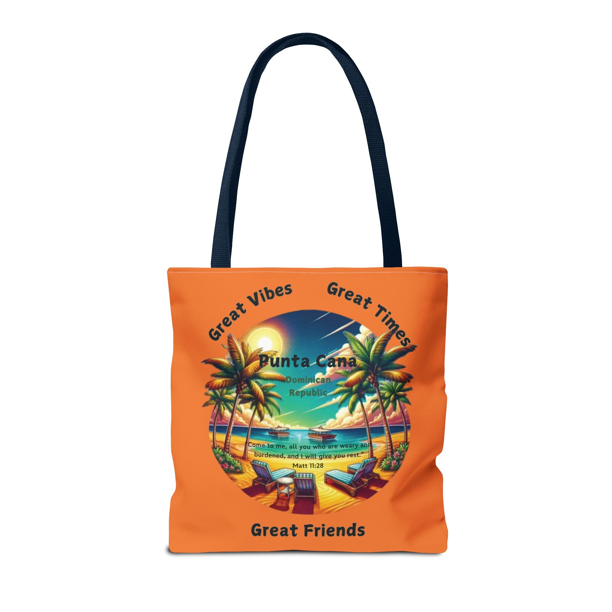 Orange (Crusta) Custom Punta Cana Tote Bag (FREE SHIPPING WITHIN THE U.S.)