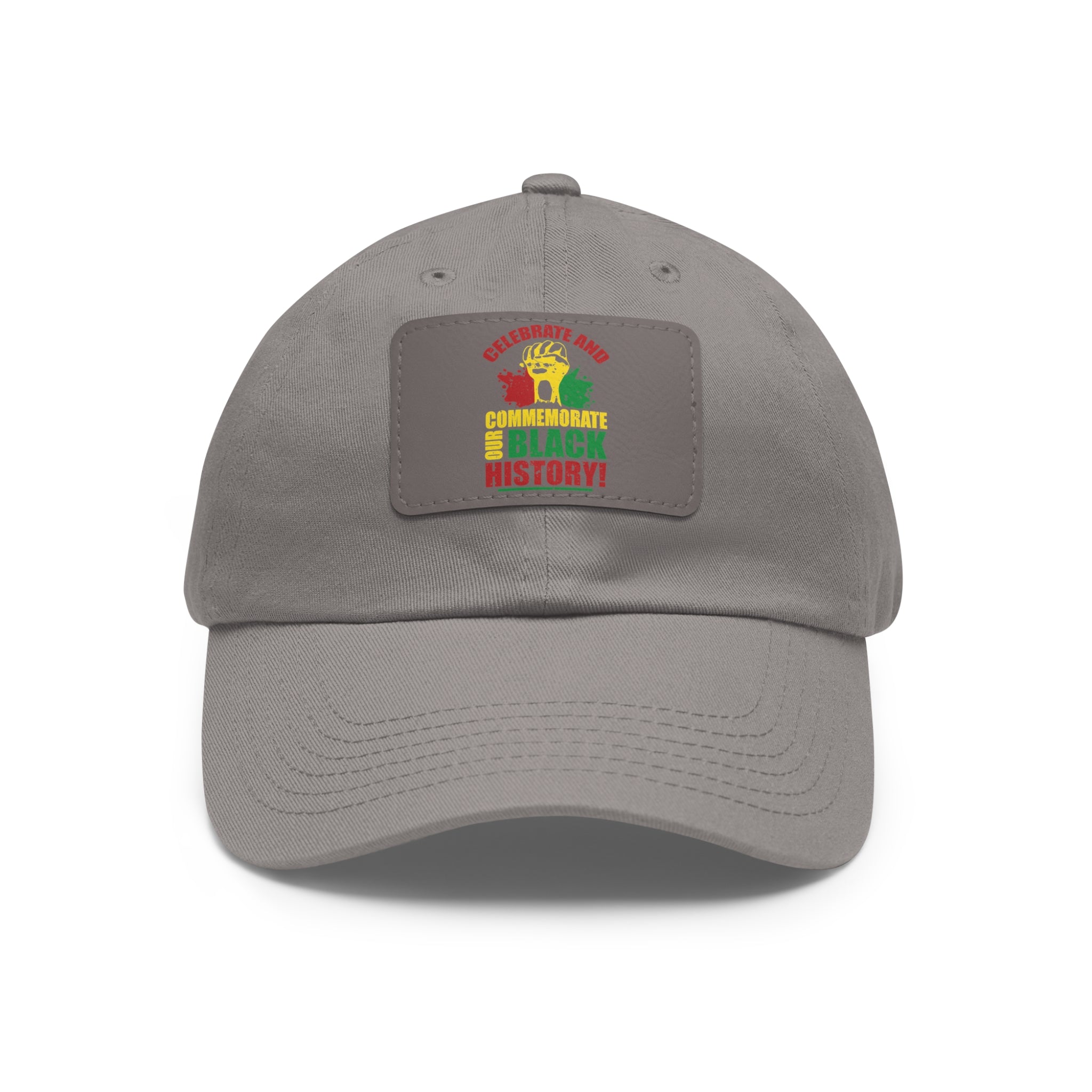 Cap with Leather Patch - (Celebrate and Commemorate Our Black History), One Size (FREE shipping within the U.S.)