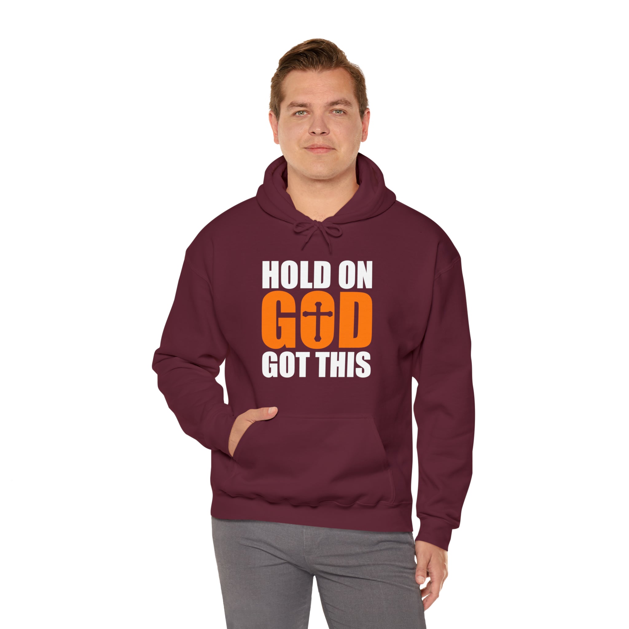 Hold On God Got This - Unisex Heavy Blend™ Hooded Sweatshirt (Printed Front & Back)