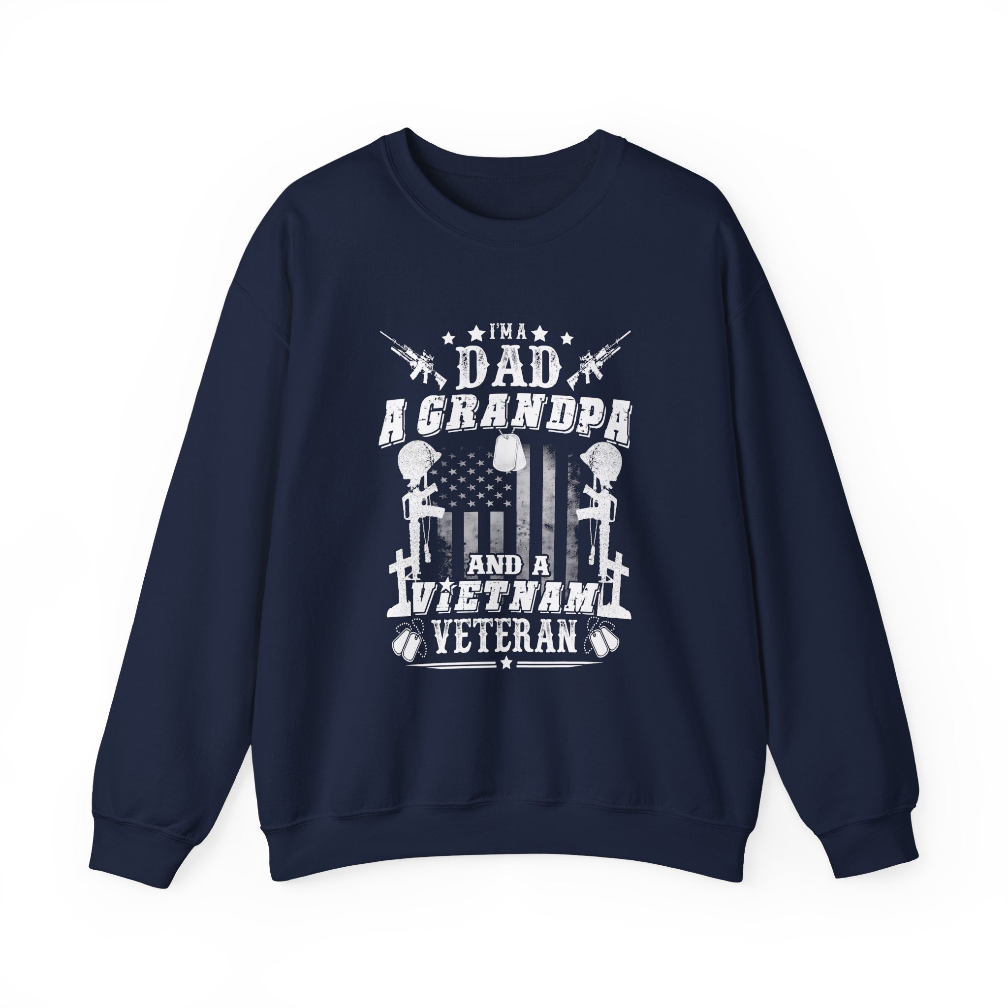 Dad and Grandpa (Printed Front & Back) - Unisex Heavy Blend™ Crewneck Sweatshirt