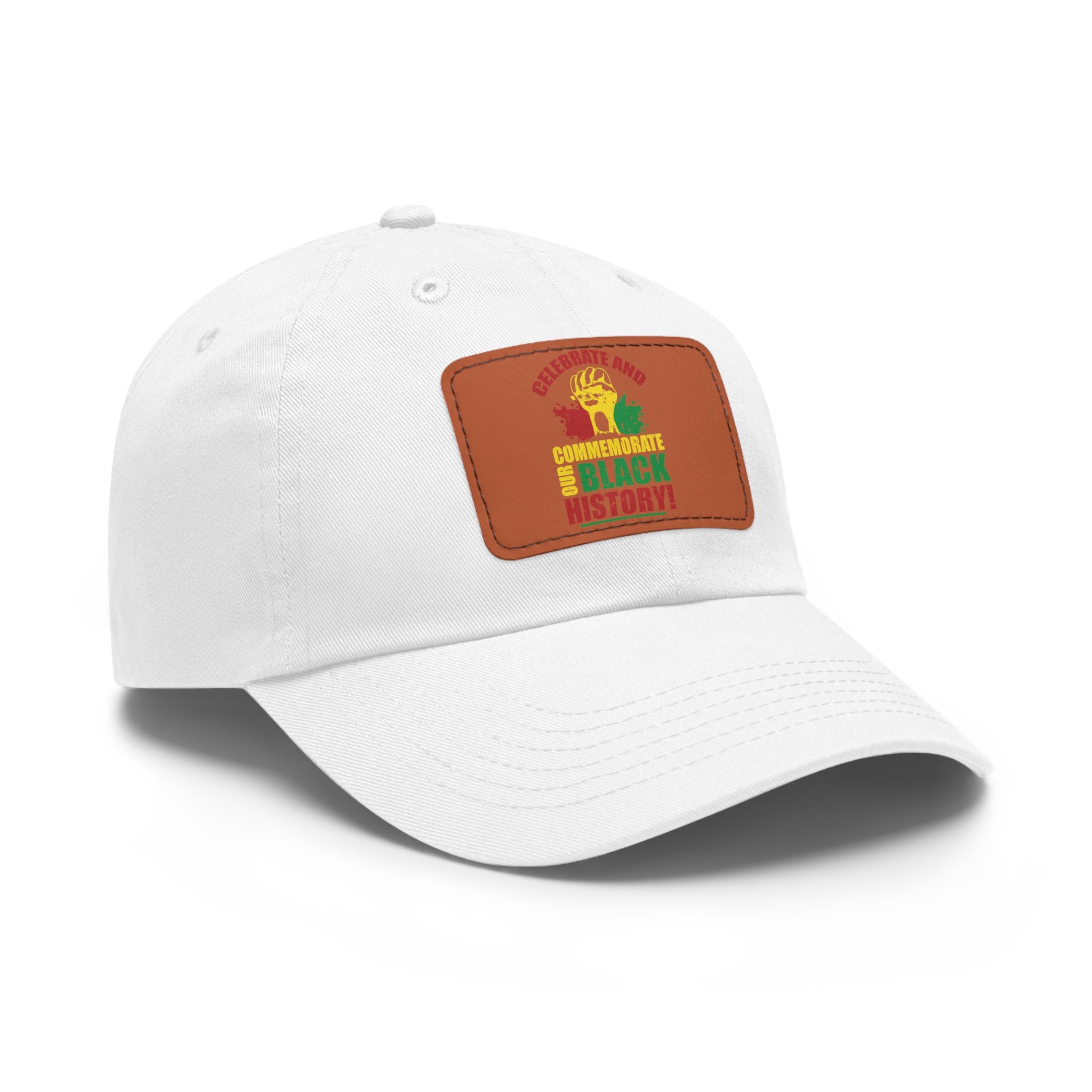 Cap with Leather Patch - (Celebrate and Commemorate Our Black History), One Size (FREE shipping within the U.S.)