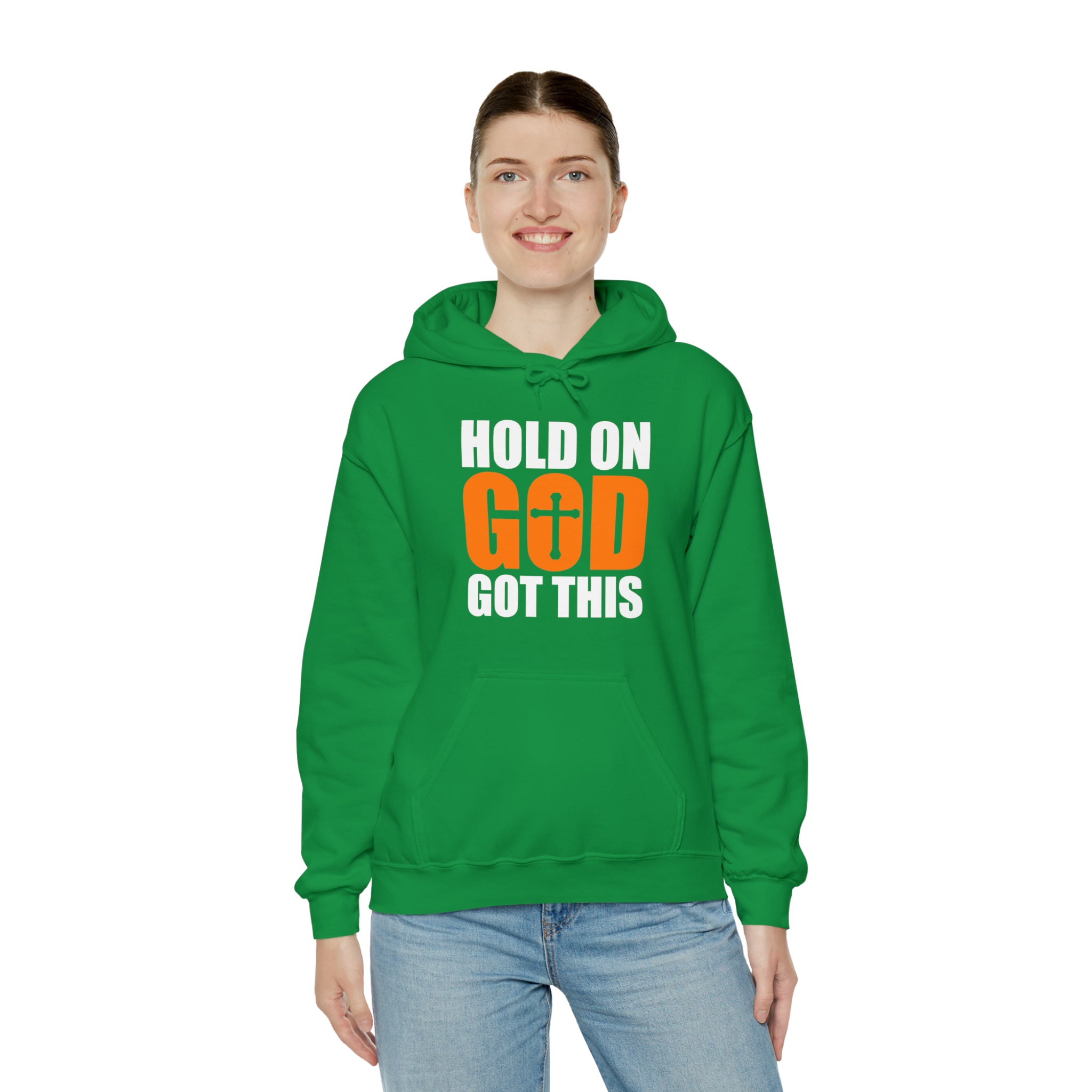 Hold On God Got This - Unisex Heavy Blend™ Hooded Sweatshirt (Printed Front & Back)