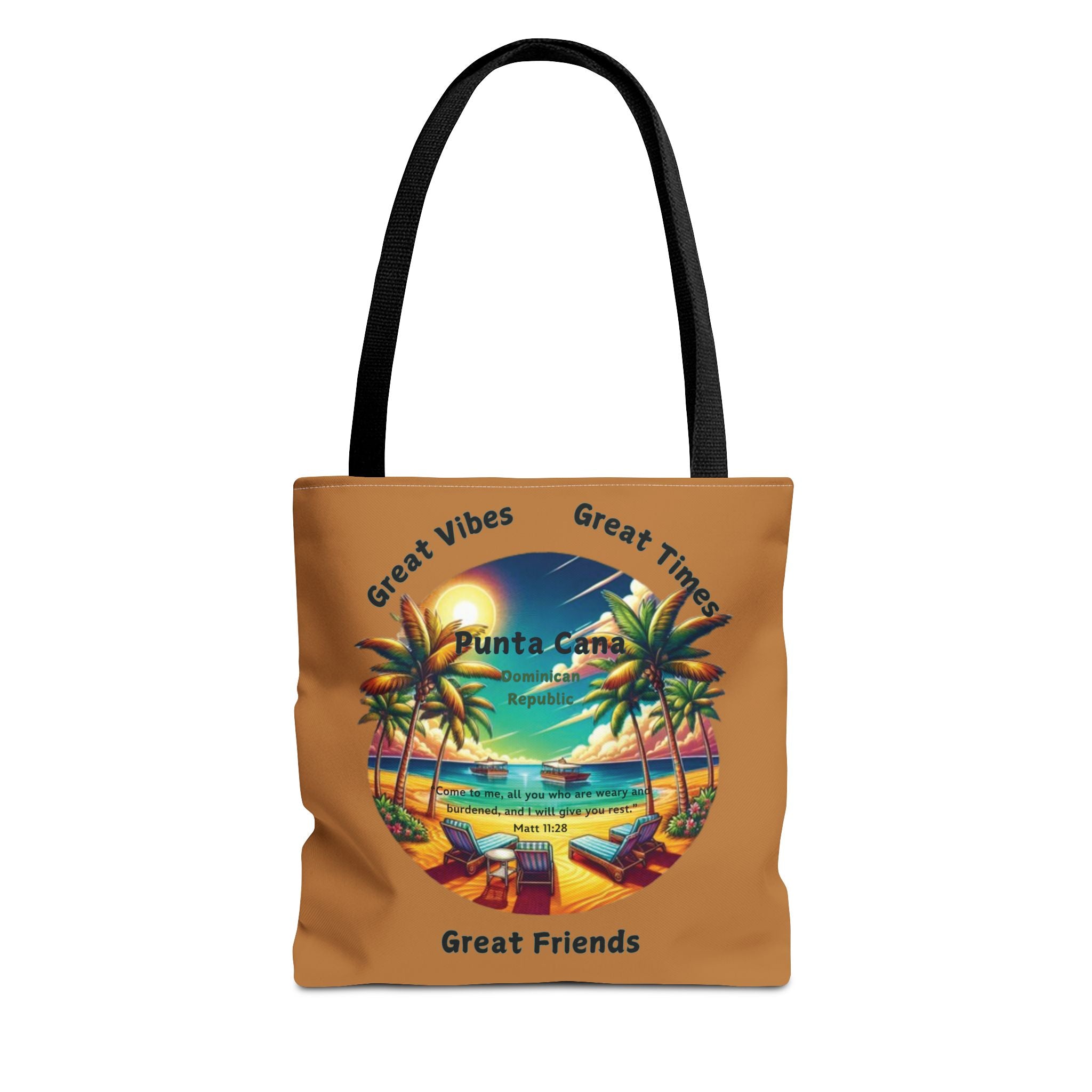 Brown Custom Punta Cana Tote Bag (FREE SHIPPING WITHIN THE U.S.)