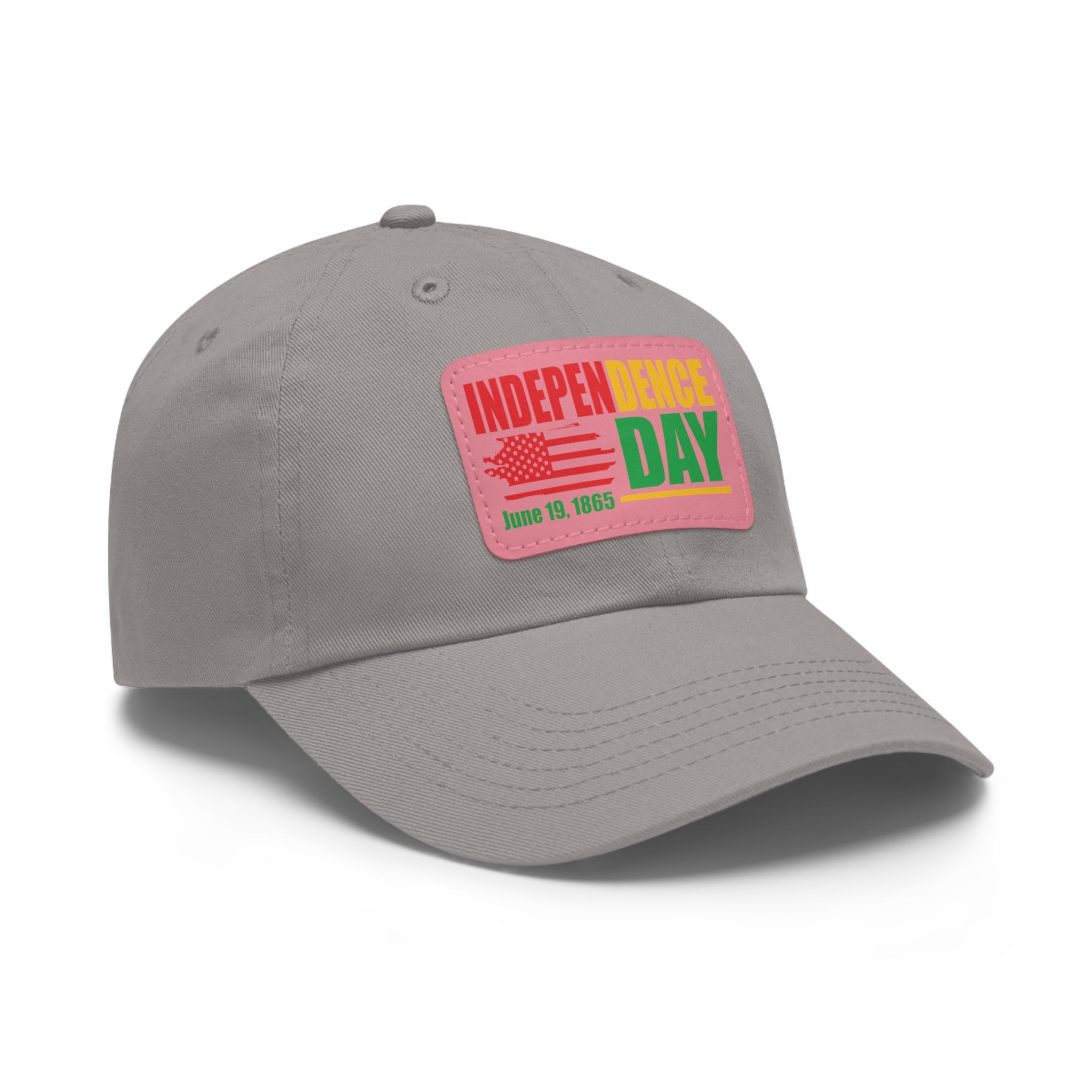 Cap with Leather Patch - (Independence Day June 19, 1865), One Size (FREE shipping within the U.S.)