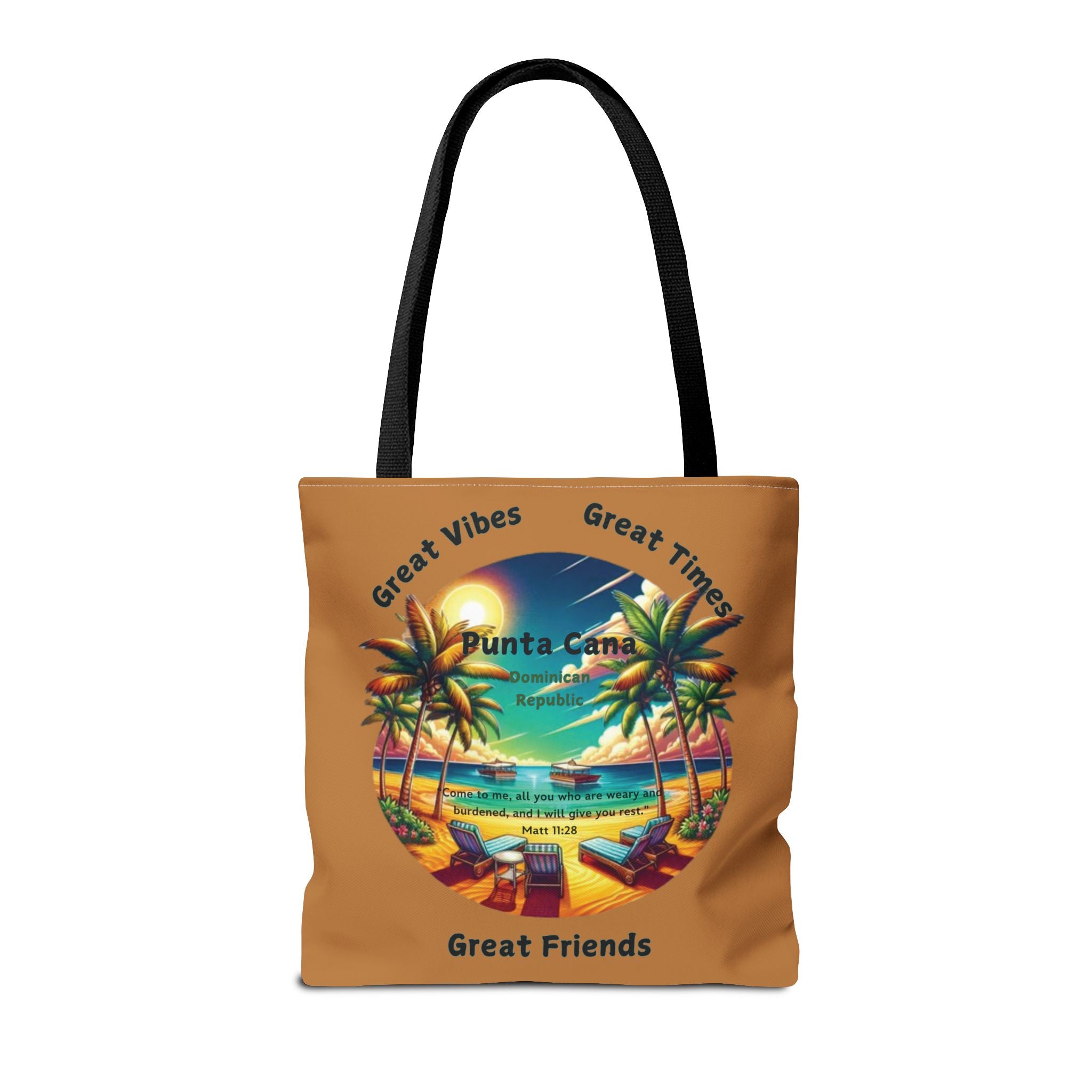 Brown Custom Punta Cana Tote Bag (FREE SHIPPING WITHIN THE U.S.)