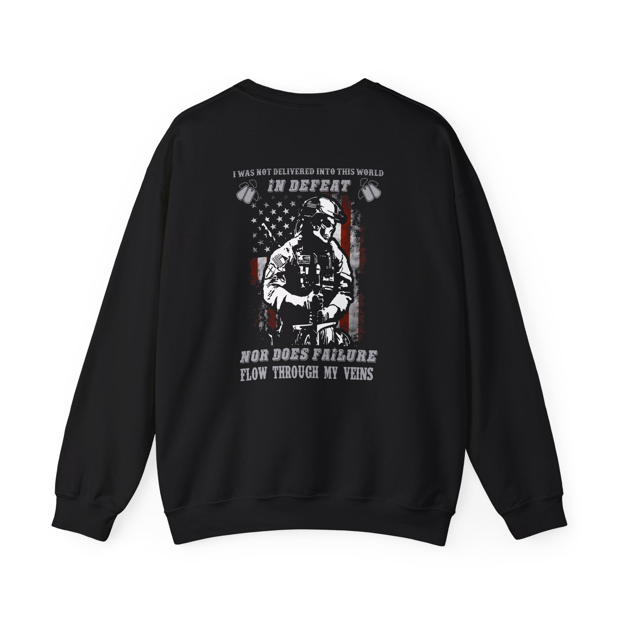 Flow Through My Veins (Printed Back) - Unisex Heavy Blend™ Crewneck Sweatshirt