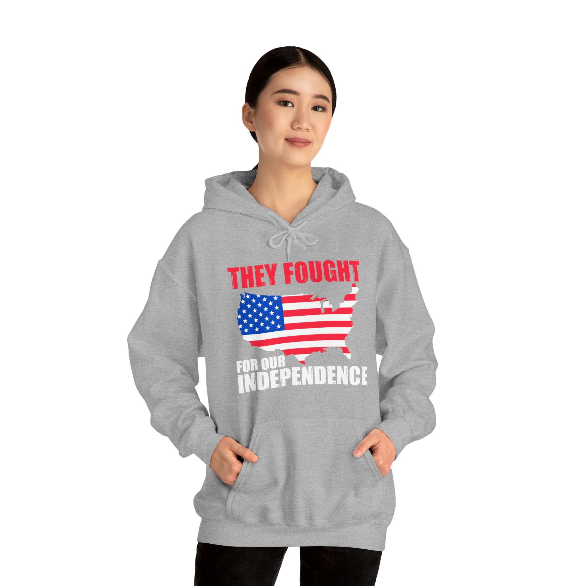 They Fought For Our Independence - Unisex Heavy Blend™ Hooded Sweatshirt (Printed Front & Back)