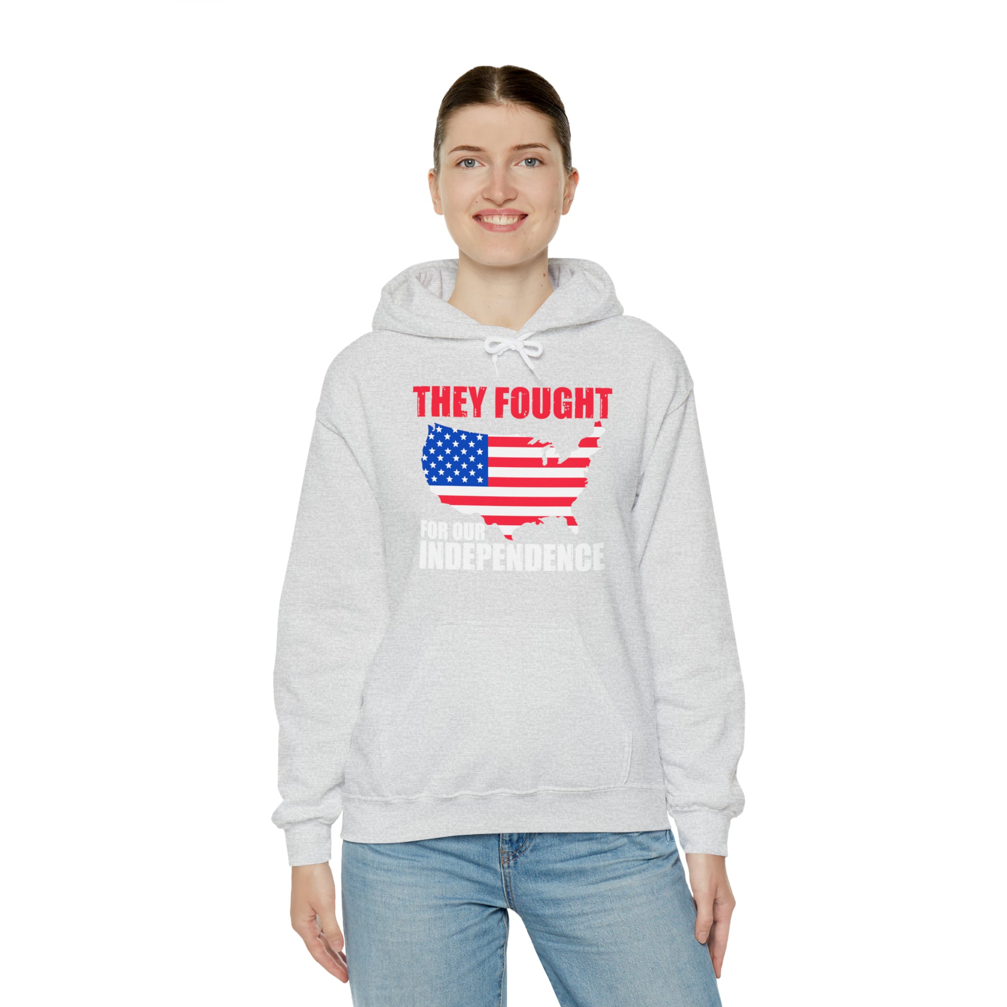 They Fought For Our Independence - Unisex Heavy Blend™ Hooded Sweatshirt (Printed Front & Back)