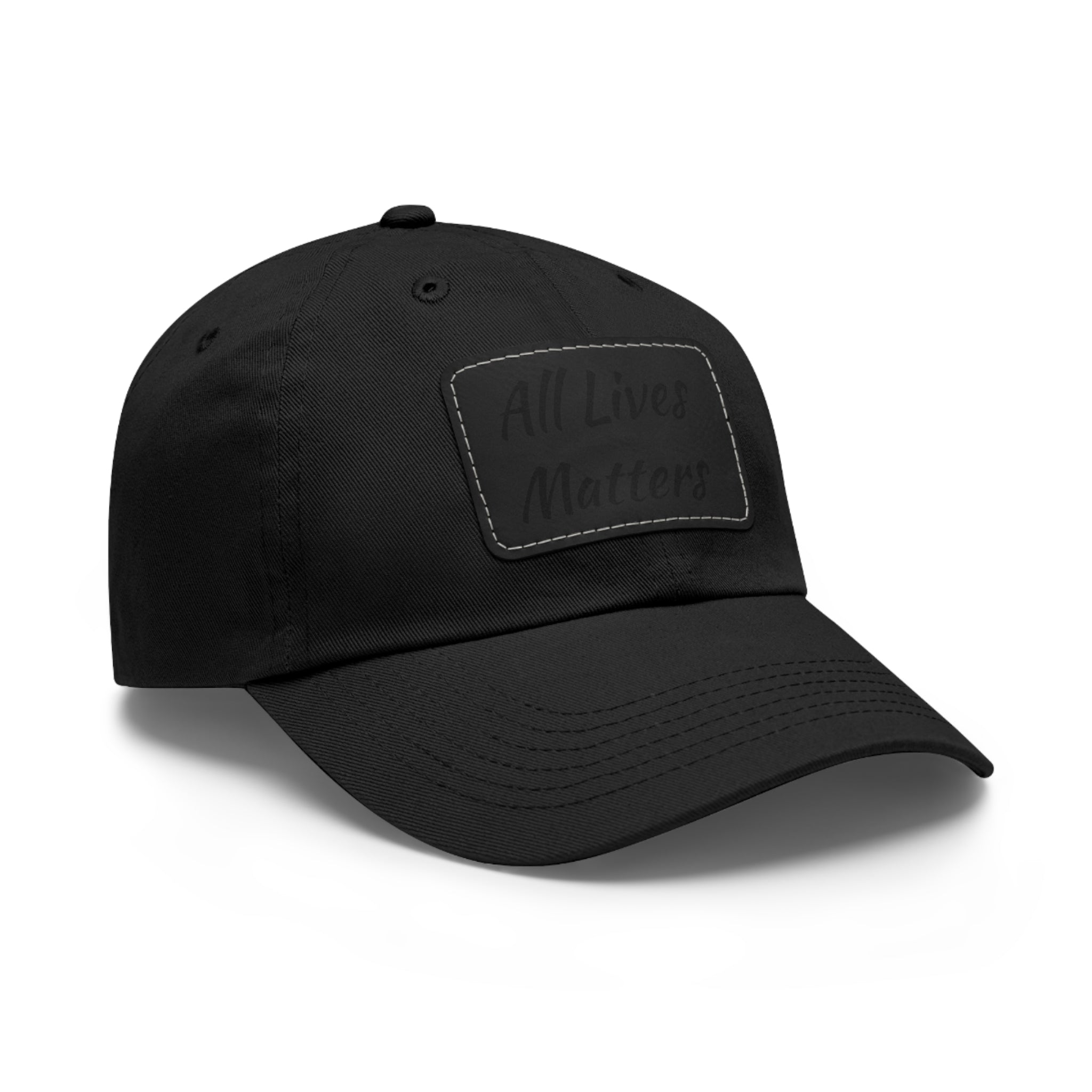 Cap with Leather Patch - (Juneteenth - All Lives Matters), One Size (FREE shipping within the U.S.)